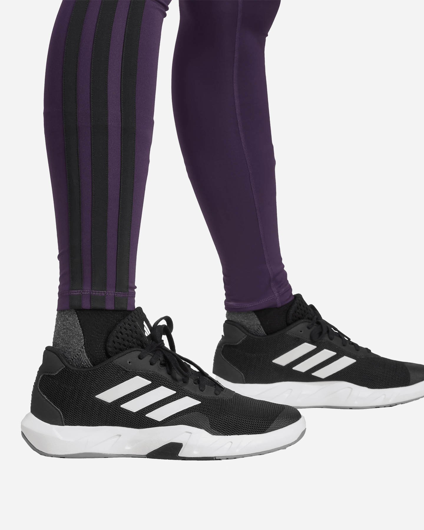 Leggings ADIDAS OPT ESSENTIAL 3STRIPES W - Rosso - 5 | Cisalfa Sport