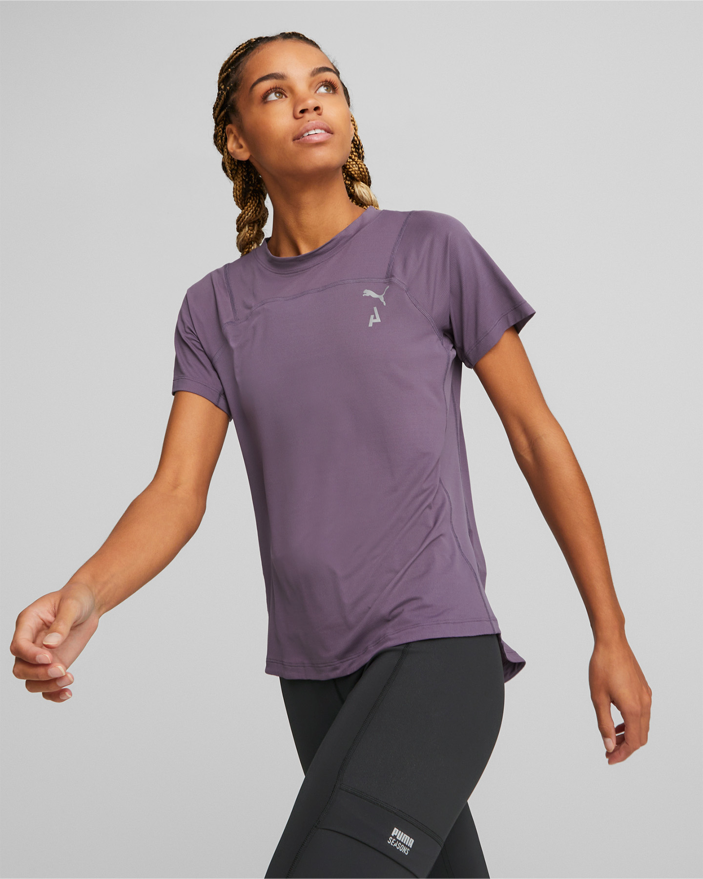 T-shirt running PUMA SEASONS COOLCELL W - Viola - 2 | Cisalfa Sport