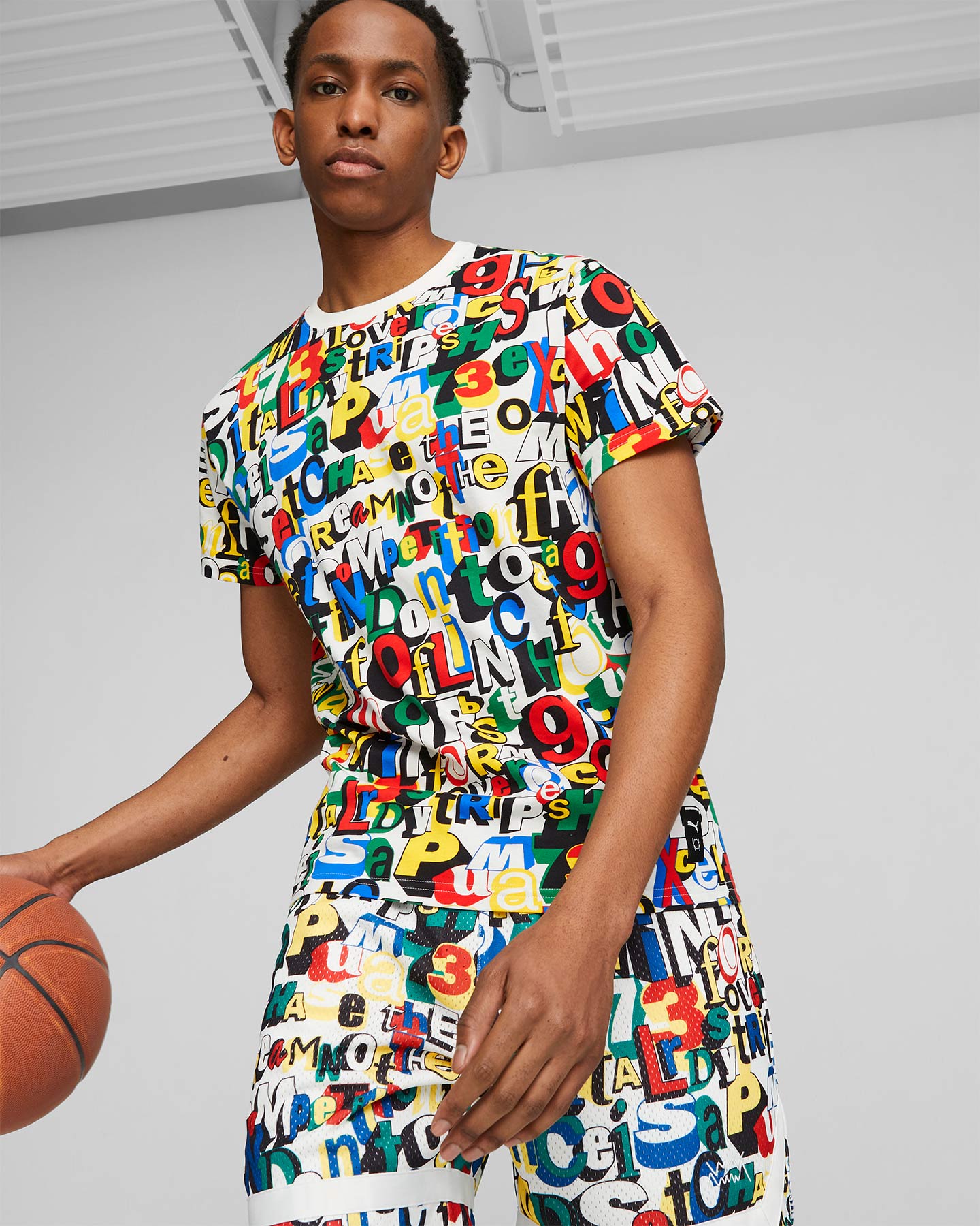 T-shirt PUMA TRASH TALK ALL OVER M - Color mix - 2 | Cisalfa Sport