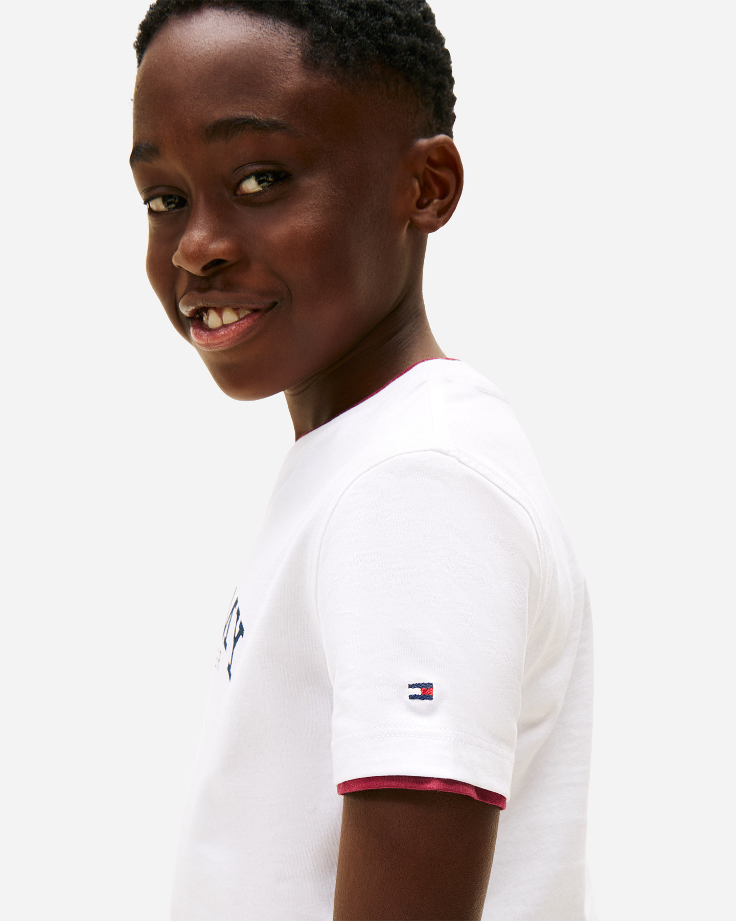 T-shirt TOMMY HILFIGER MONOTYPE PRINT JR - Bianco - 4 | Cisalfa Sport