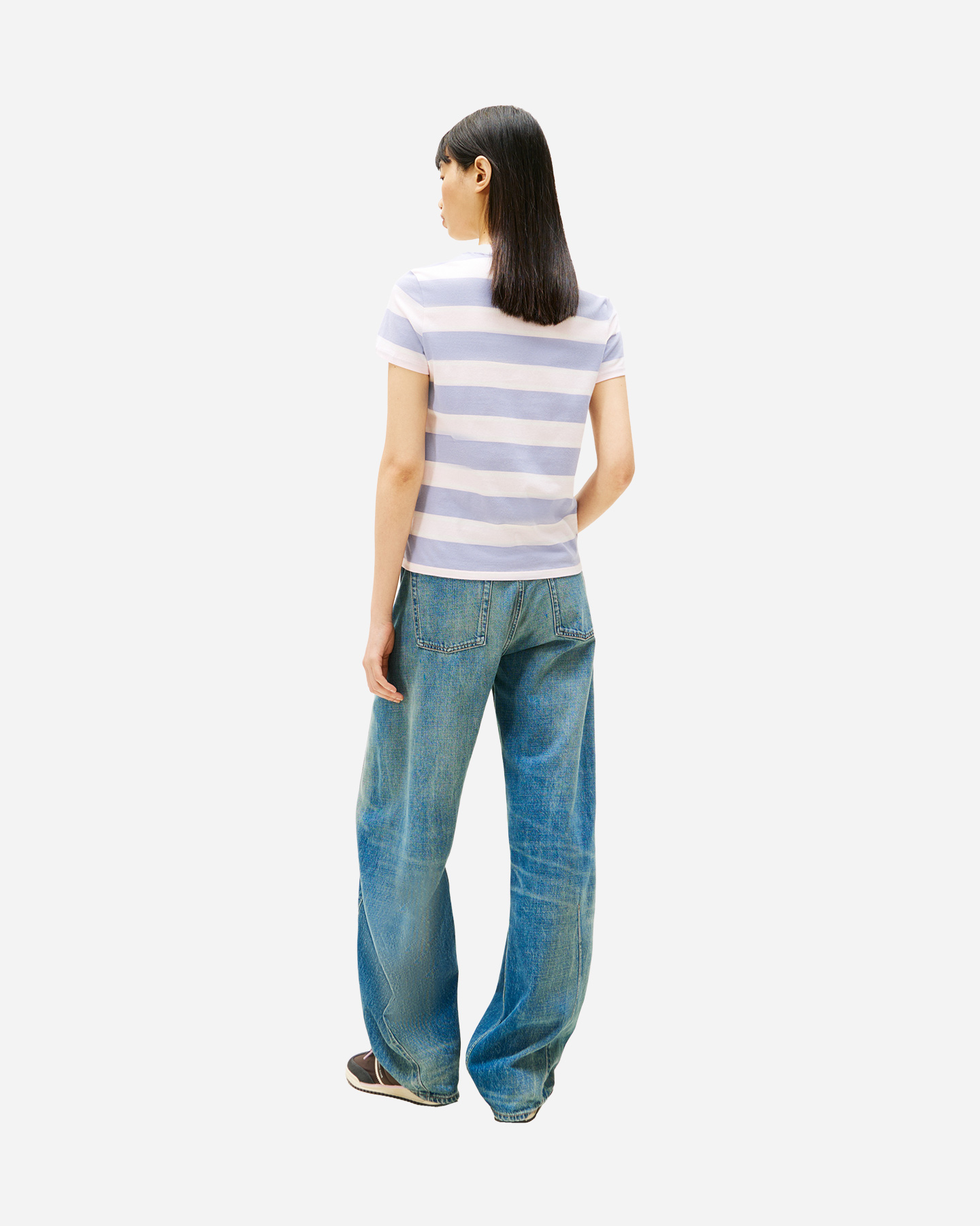 T-shirt TOMMY HILFIGER REGULAR STRIPE W - Lilla - 3 | Cisalfa Sport