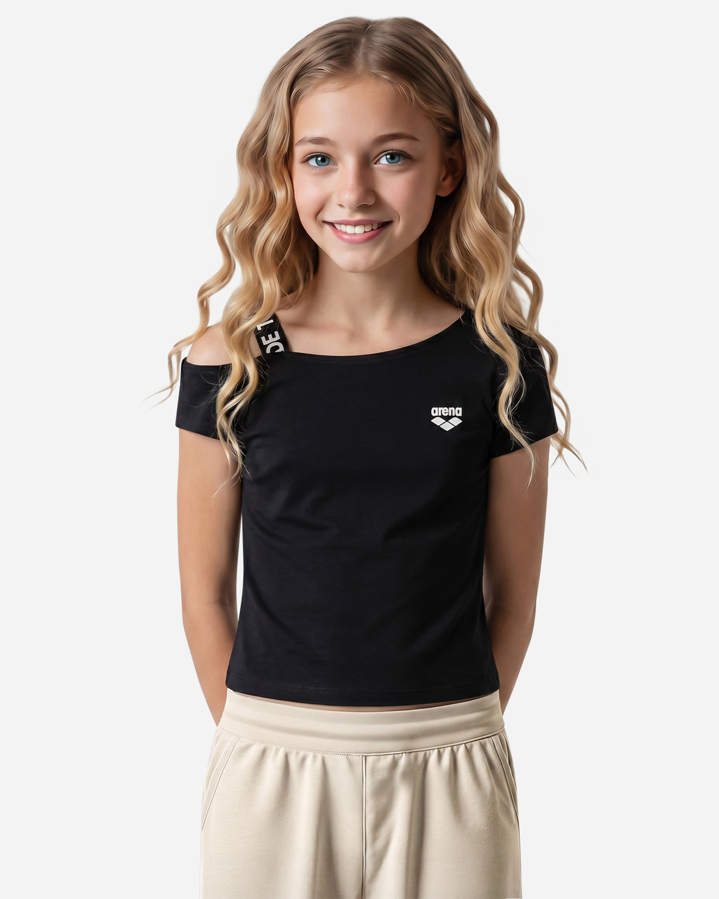 T-shirt ARENA ATHLETIC ESSENTIAL JR - Nero - 2 | Cisalfa Sport