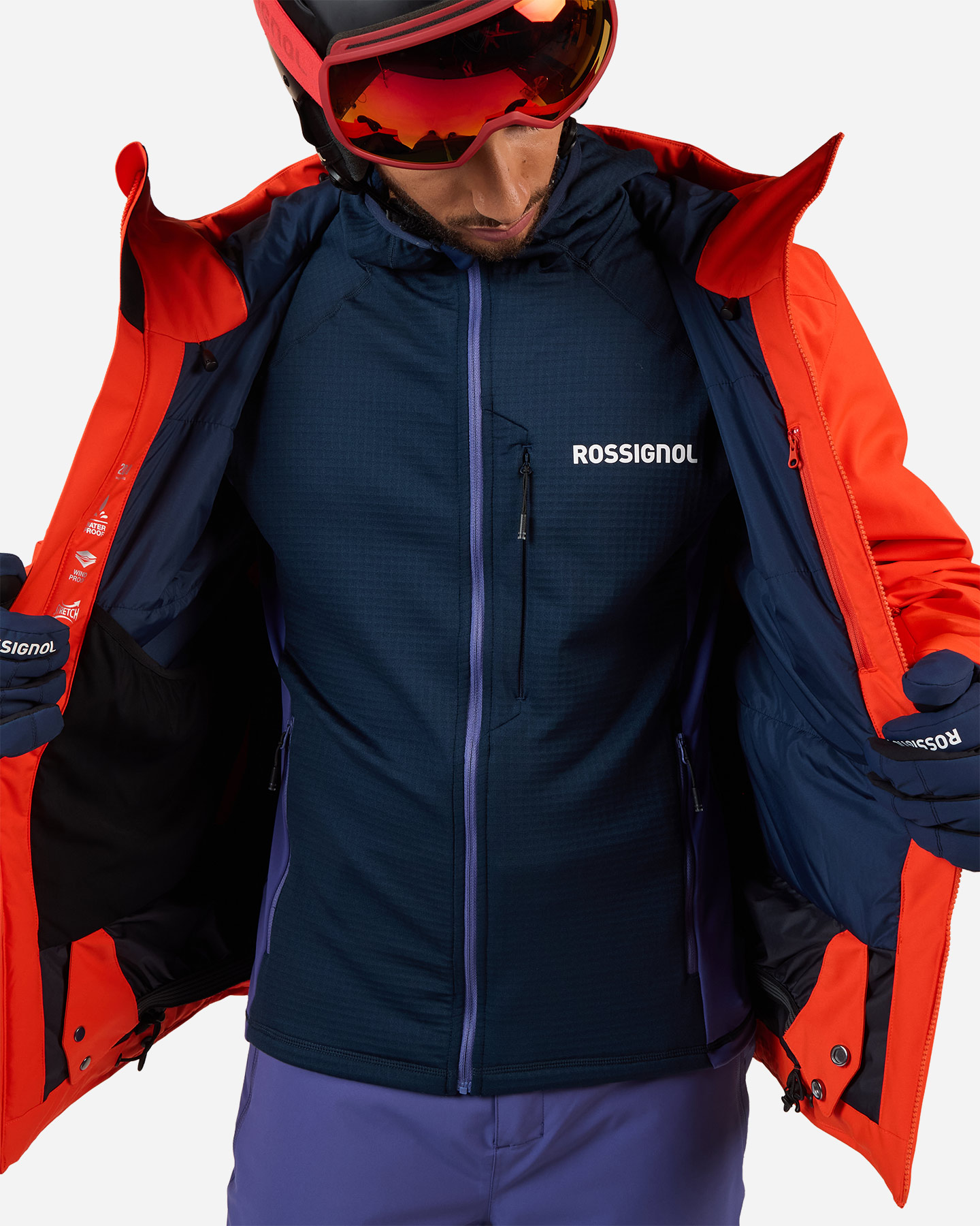 Giacca sci ROSSIGNOL ROCHRUN PRIMALOFT M - Arancione - 3 | Cisalfa Sport