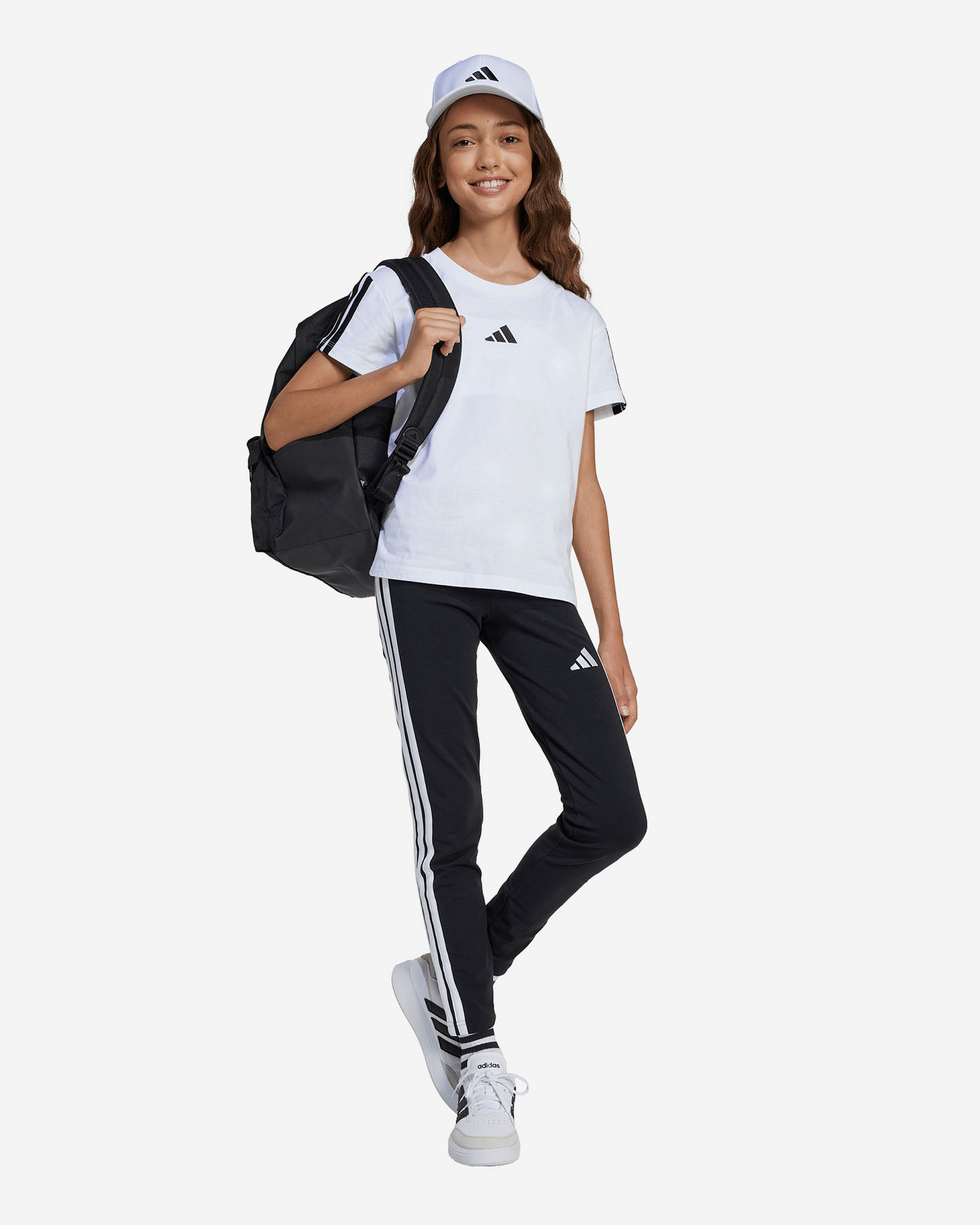 T-shirt ADIDAS 3STRIPES JR - Bianco - 3 | Cisalfa Sport