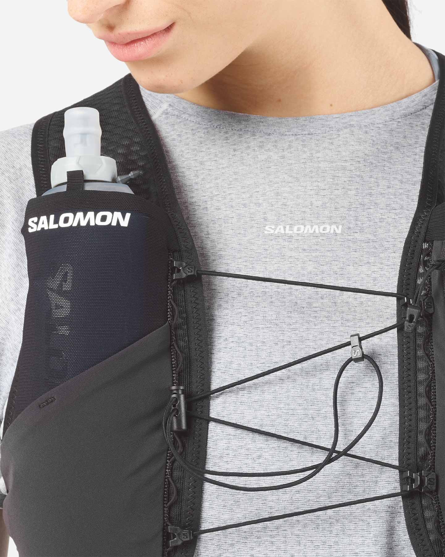 Zaino trail running SALOMON GRVL SKIN 4 SET  - Nero - 5 | Cisalfa Sport