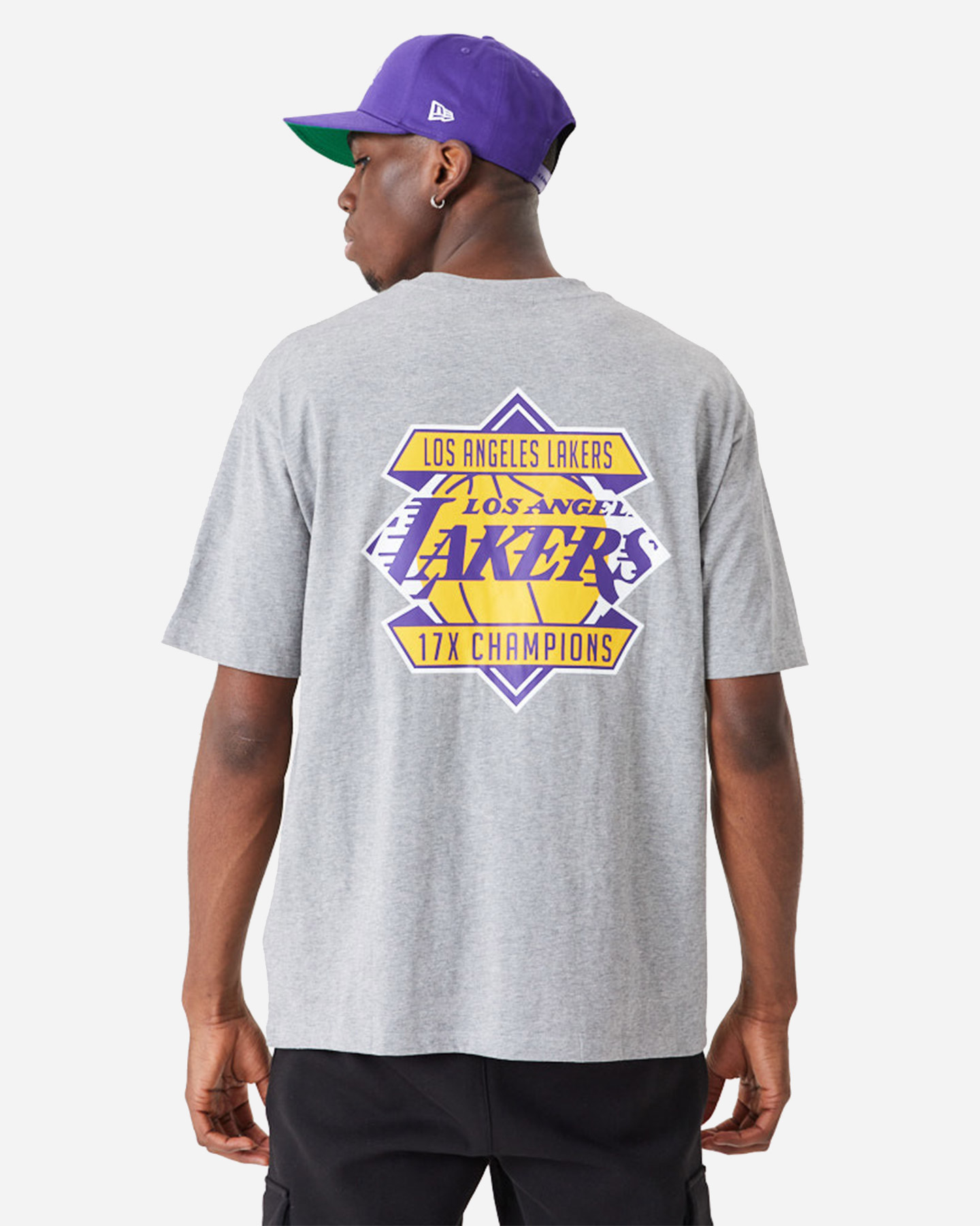 T-shirt NEW ERA CHAMPIONSHIP BP LA LAKERS  - Grigio - 1 | Cisalfa Sport