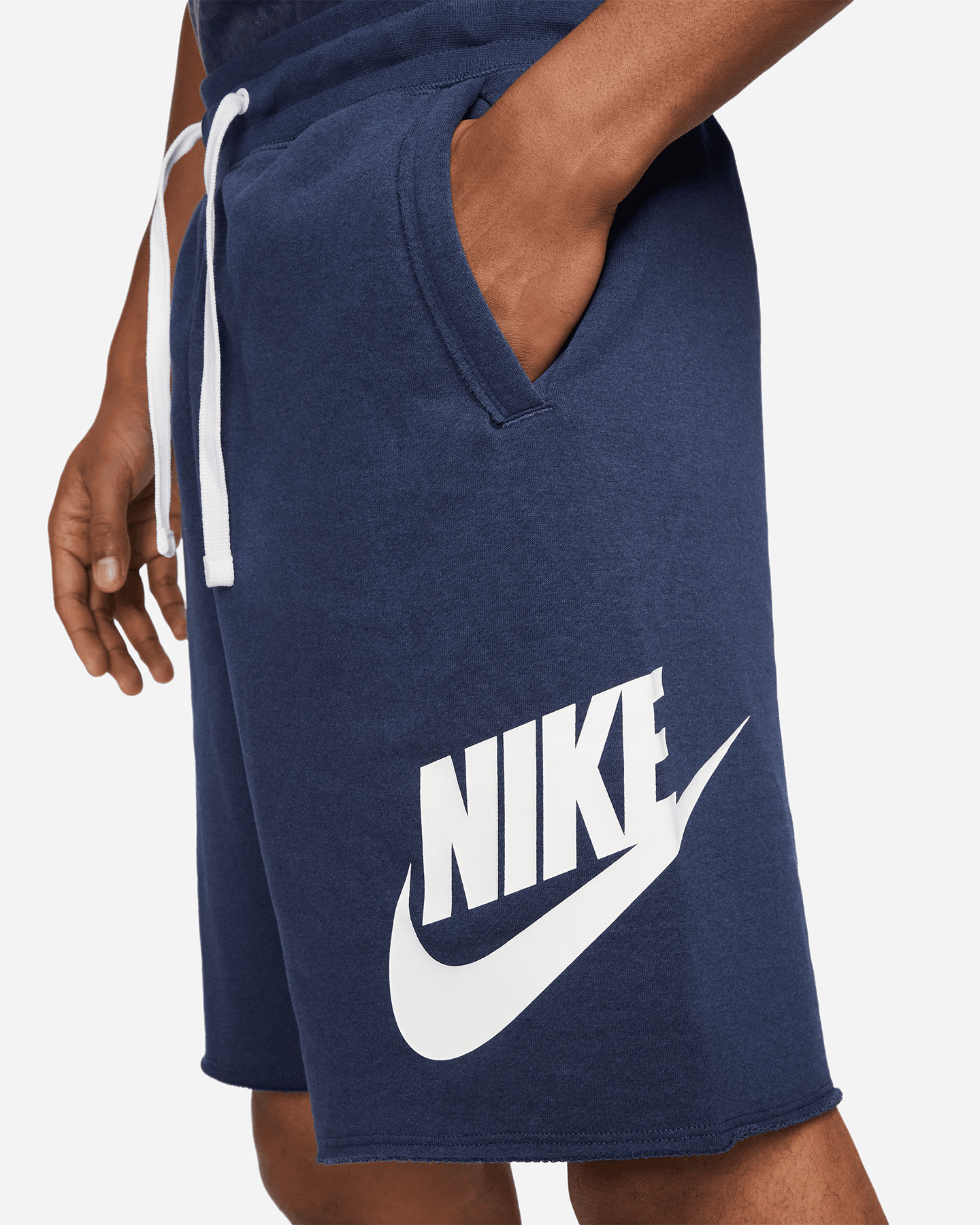 Pantaloncini NIKE ALUMNI BIG LOGO RAW CUT M - Blu - 2 | Cisalfa Sport