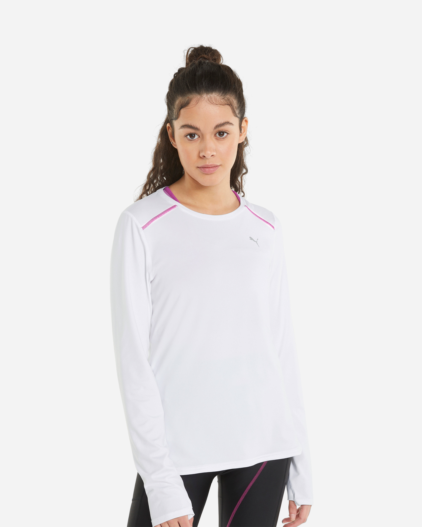 Maglia running PUMA RUN CLOUDSPUN MARATHON W - Bianco - 2 | Cisalfa Sport