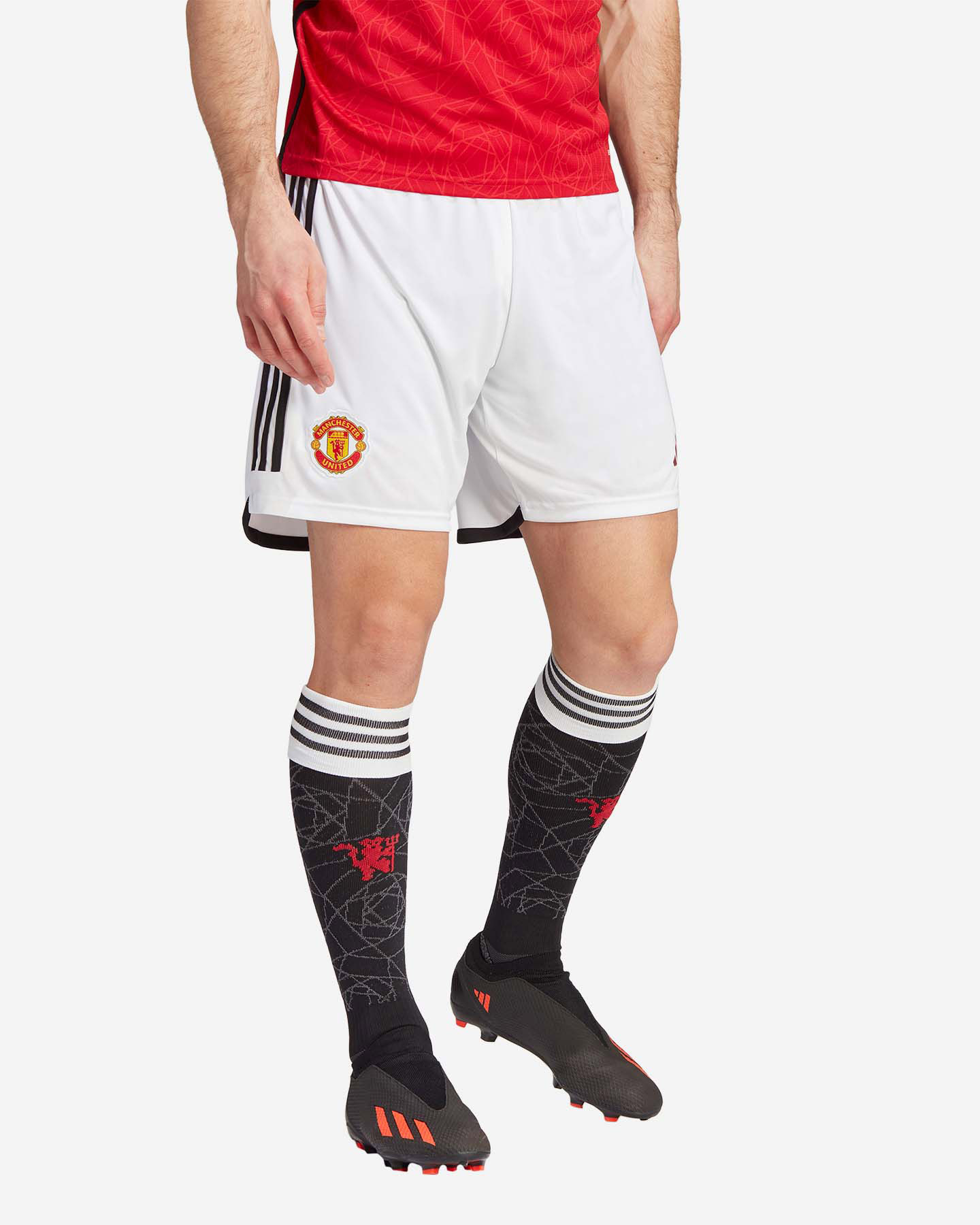 Pantaloncini calcio ufficiali ADIDAS MANCHESTER UNITED HOME 23-24 M - Bianco - 1 | Cisalfa Sport