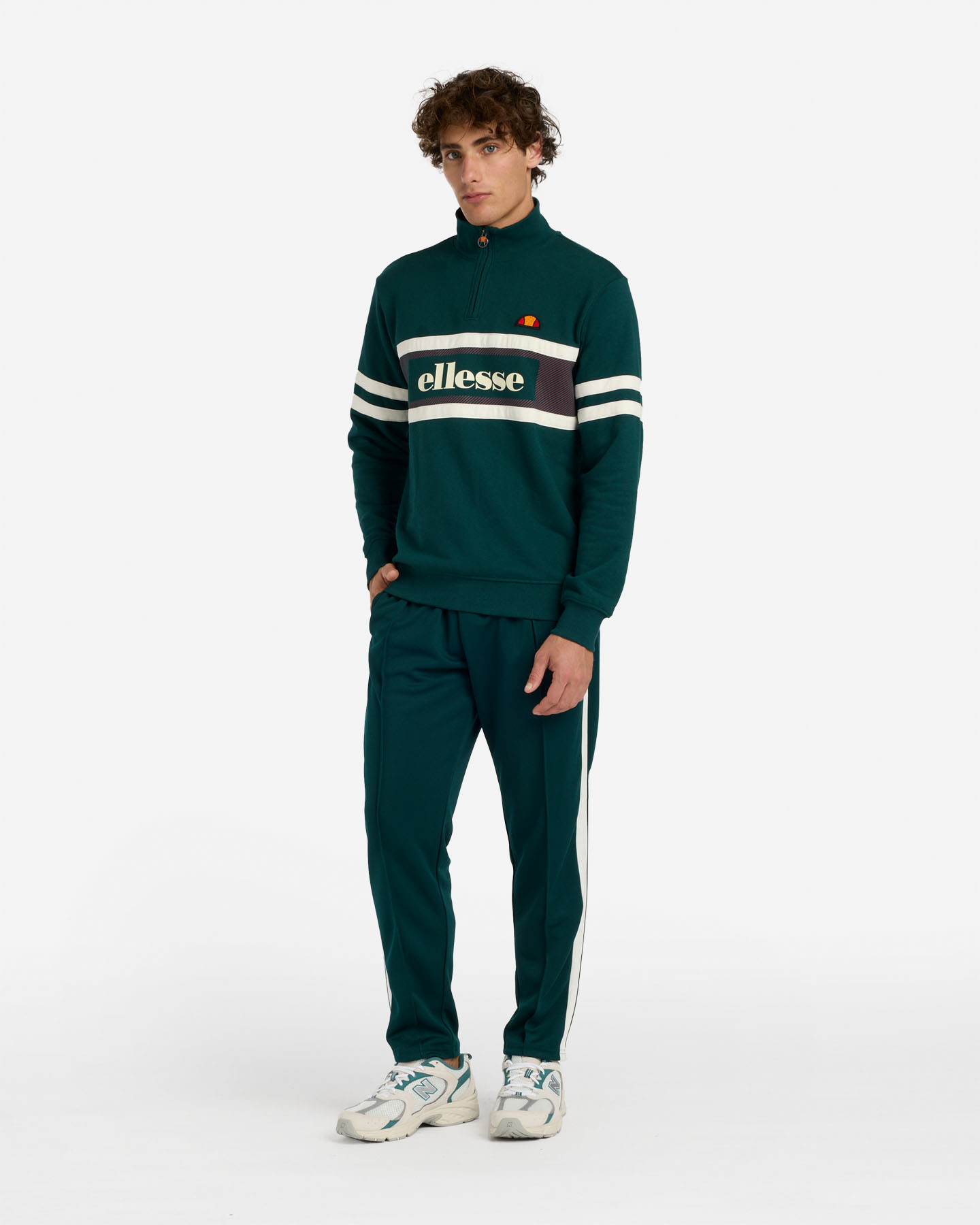 Felpa ELLESSE HALF ZIP M - Verde - 1 | Cisalfa Sport
