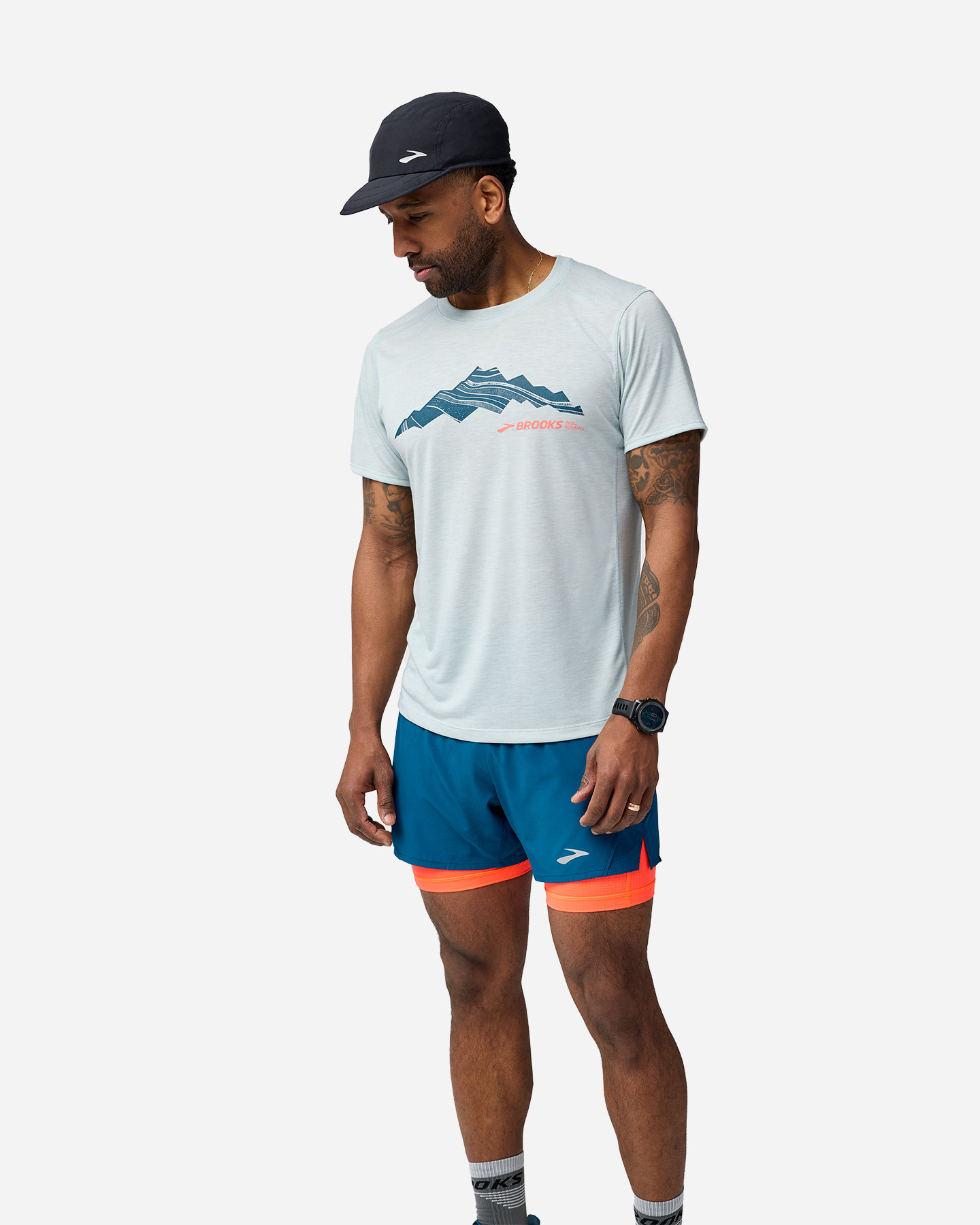 T-shirt running BROOKS DISTANCE 3.0 M - Color mix - 1 | Cisalfa Sport
