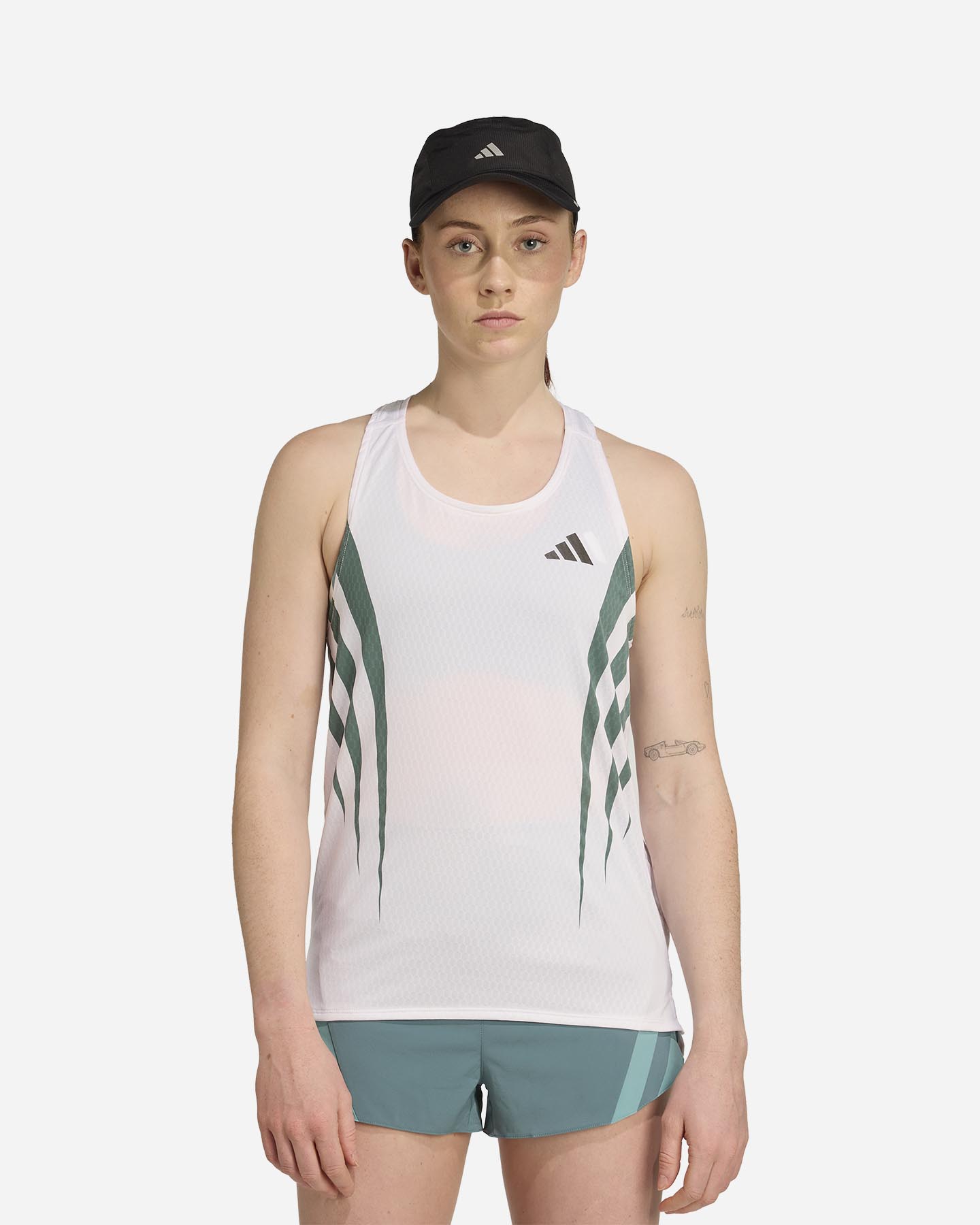 Canotta running ADIDAS ADIZERO W - Bianco - 1 | Cisalfa Sport