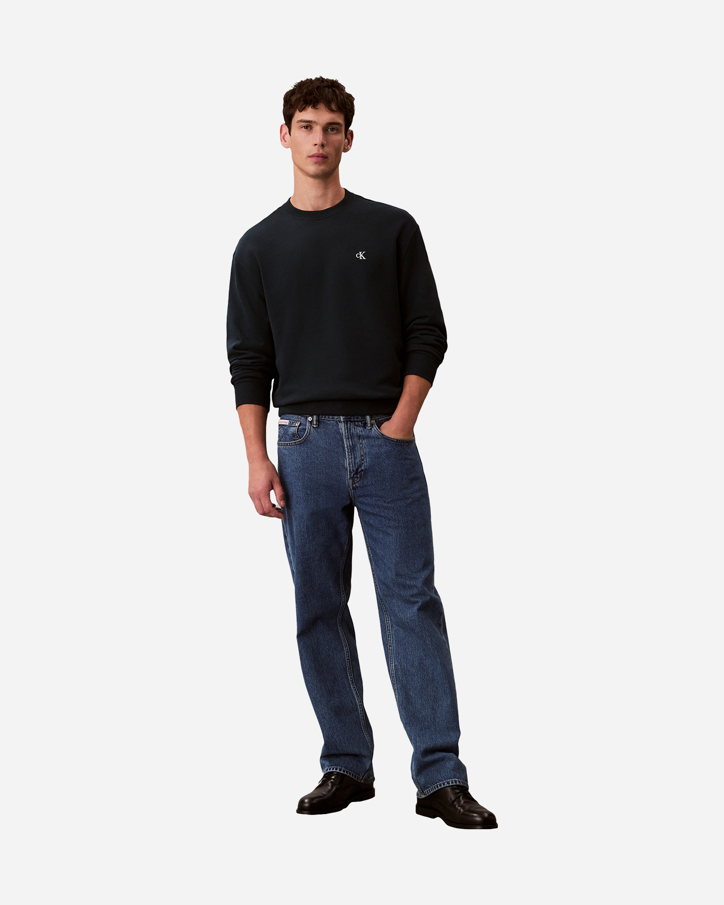 Felpa CALVIN KLEIN JEANS TERRY MONOGRAM M - Blu Navy - 4 | Cisalfa Sport