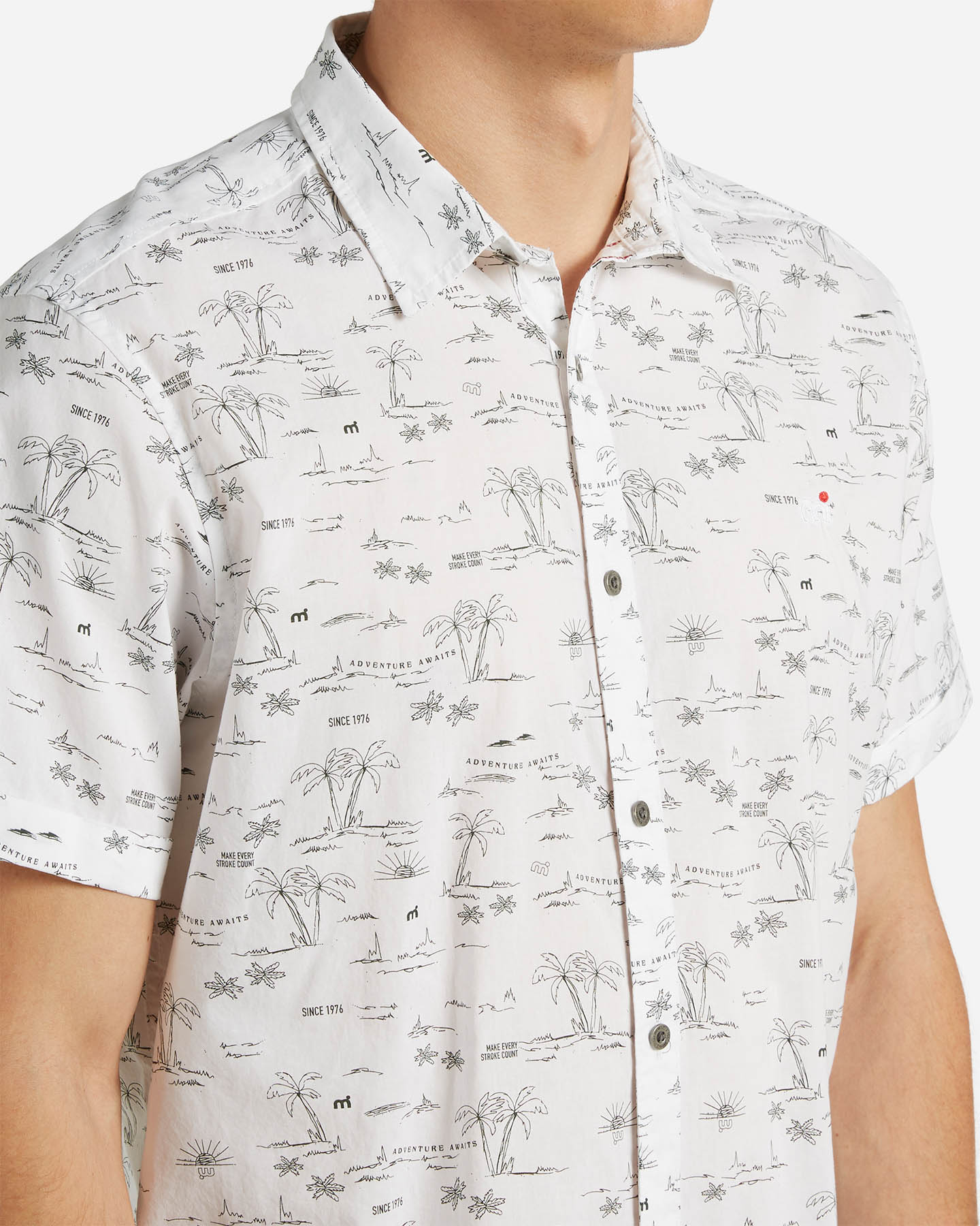 Camicia MISTRAL PRINTED HAWAII M - Bianco - 4 | Cisalfa Sport