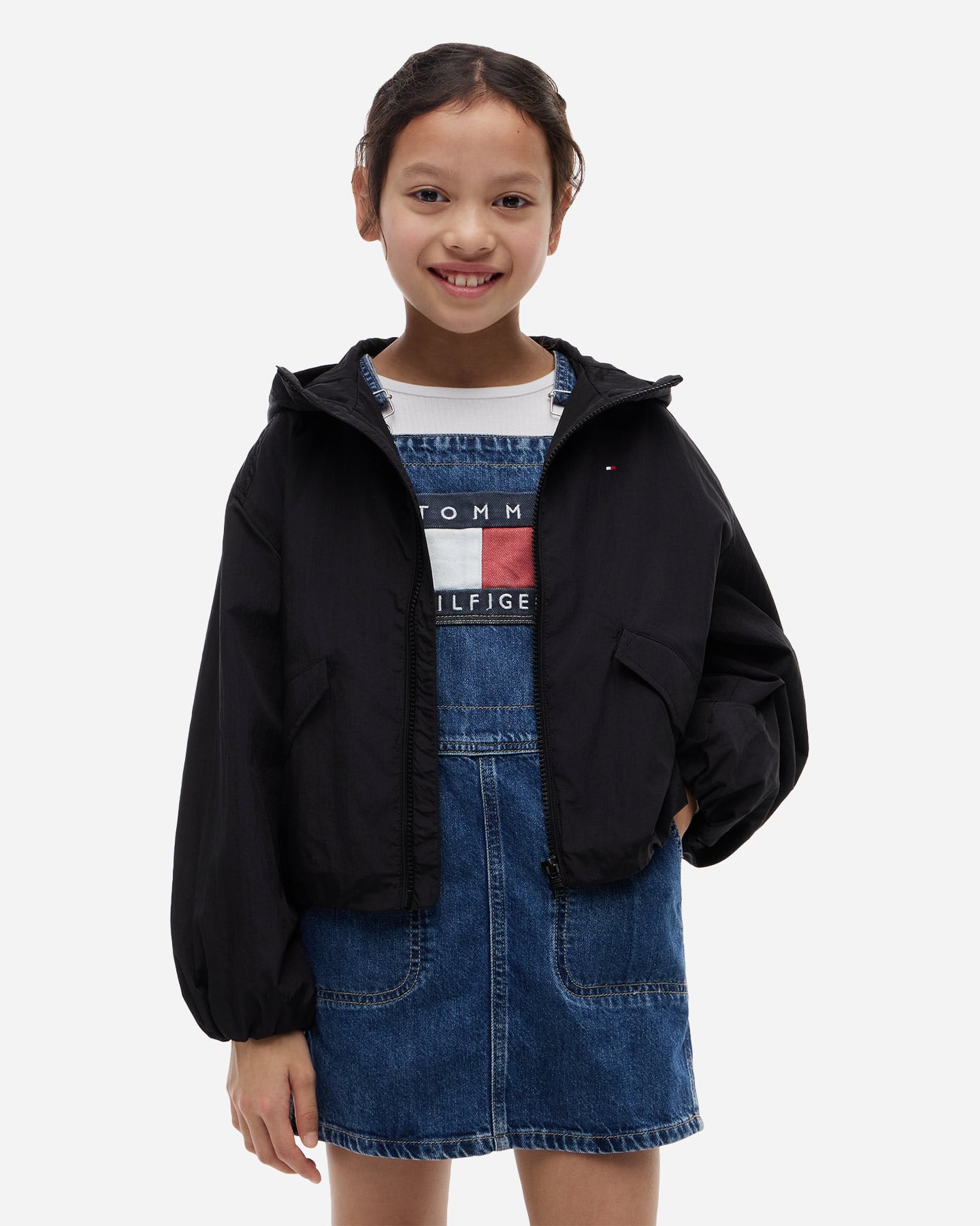 Giubbotto TOMMY HILFIGER SHINY FLAG JR - Nero - 1 | Cisalfa Sport