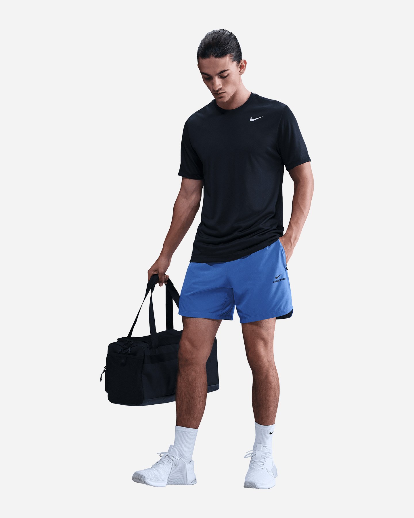 Pantalone training NIKE DRI FIT 6IN NK PRO M - Blu - 1 | Cisalfa Sport