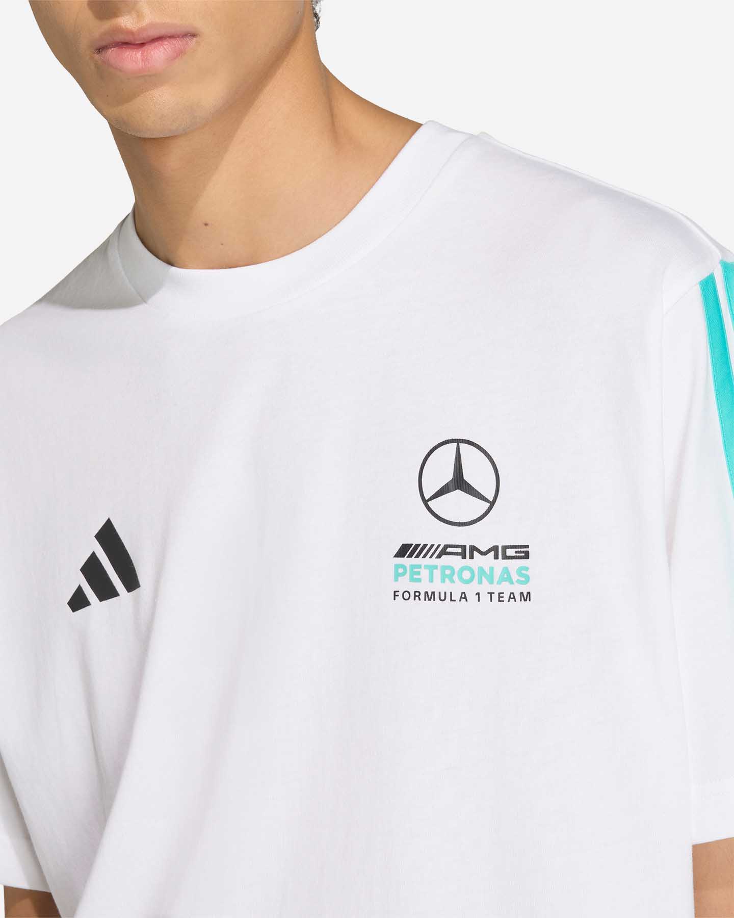 T-shirt ADIDAS TEAM DNA MERCEDES BIG LOGO M - Bianco - 4 | Cisalfa Sport