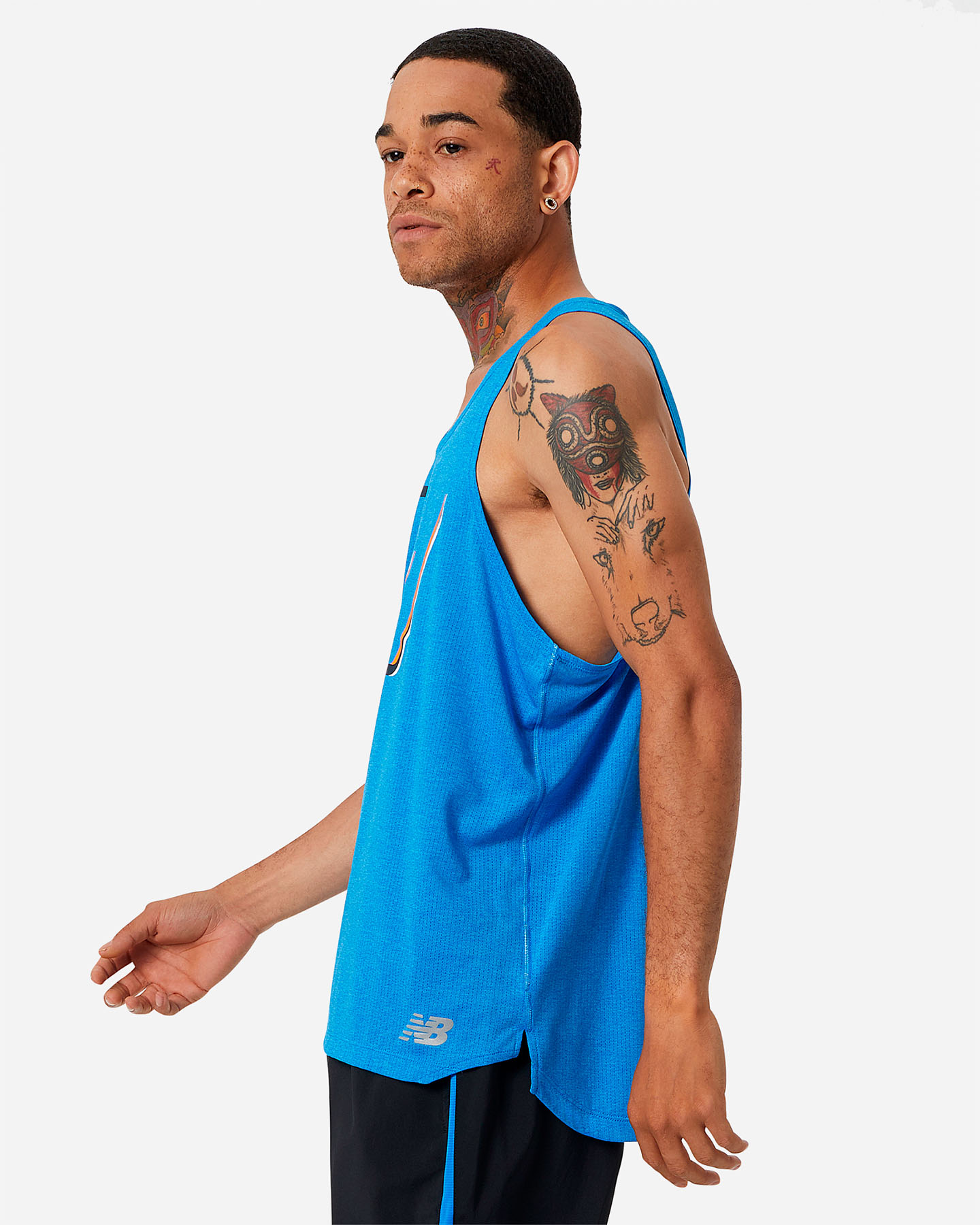 Canotta running NEW BALANCE GRAPHIC IMPACT RUN M - Blu - 1 | Cisalfa Sport