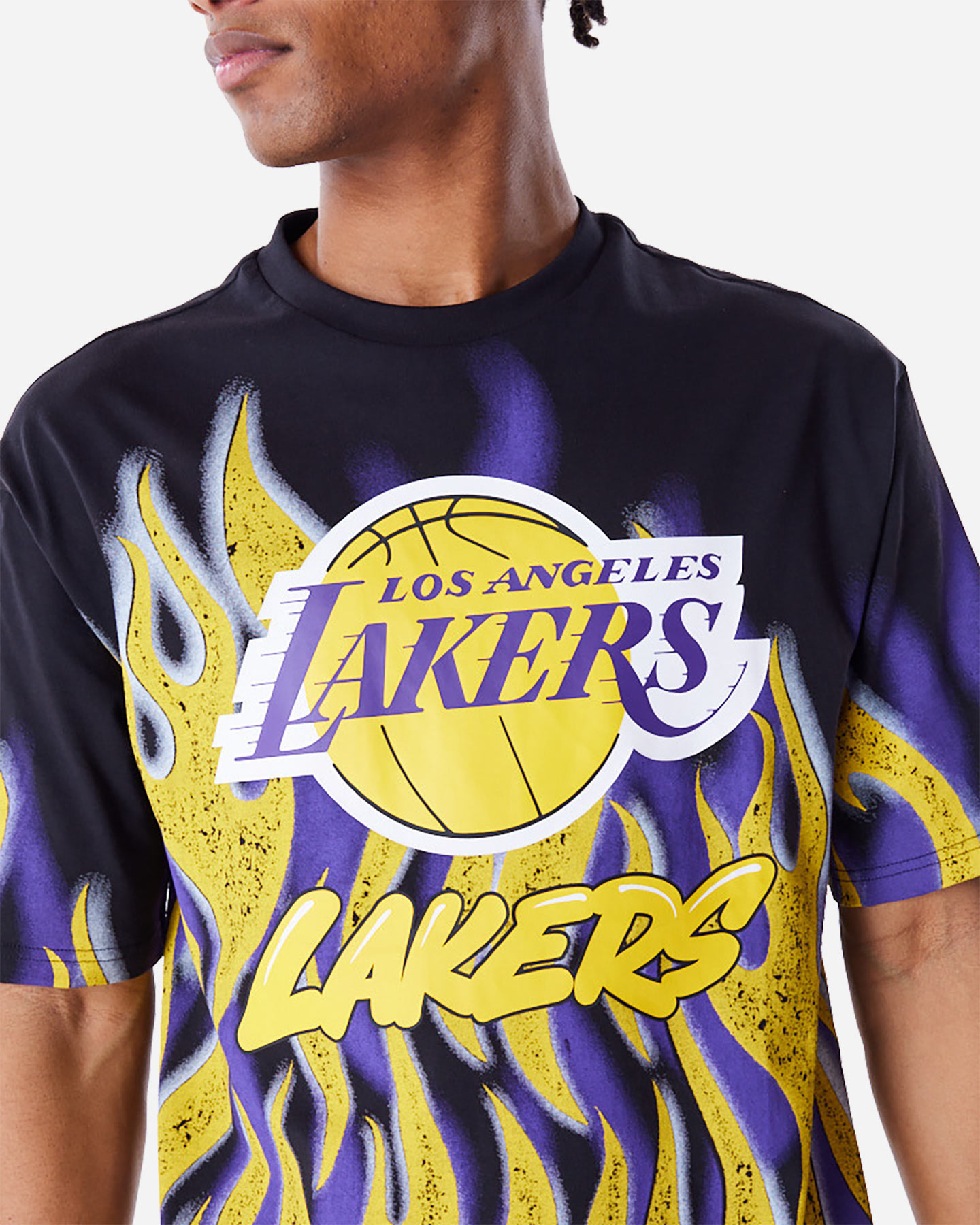 Abbigliamento basket NEW ERA FLAME LAKERS M - Nero - 2 | Cisalfa Sport