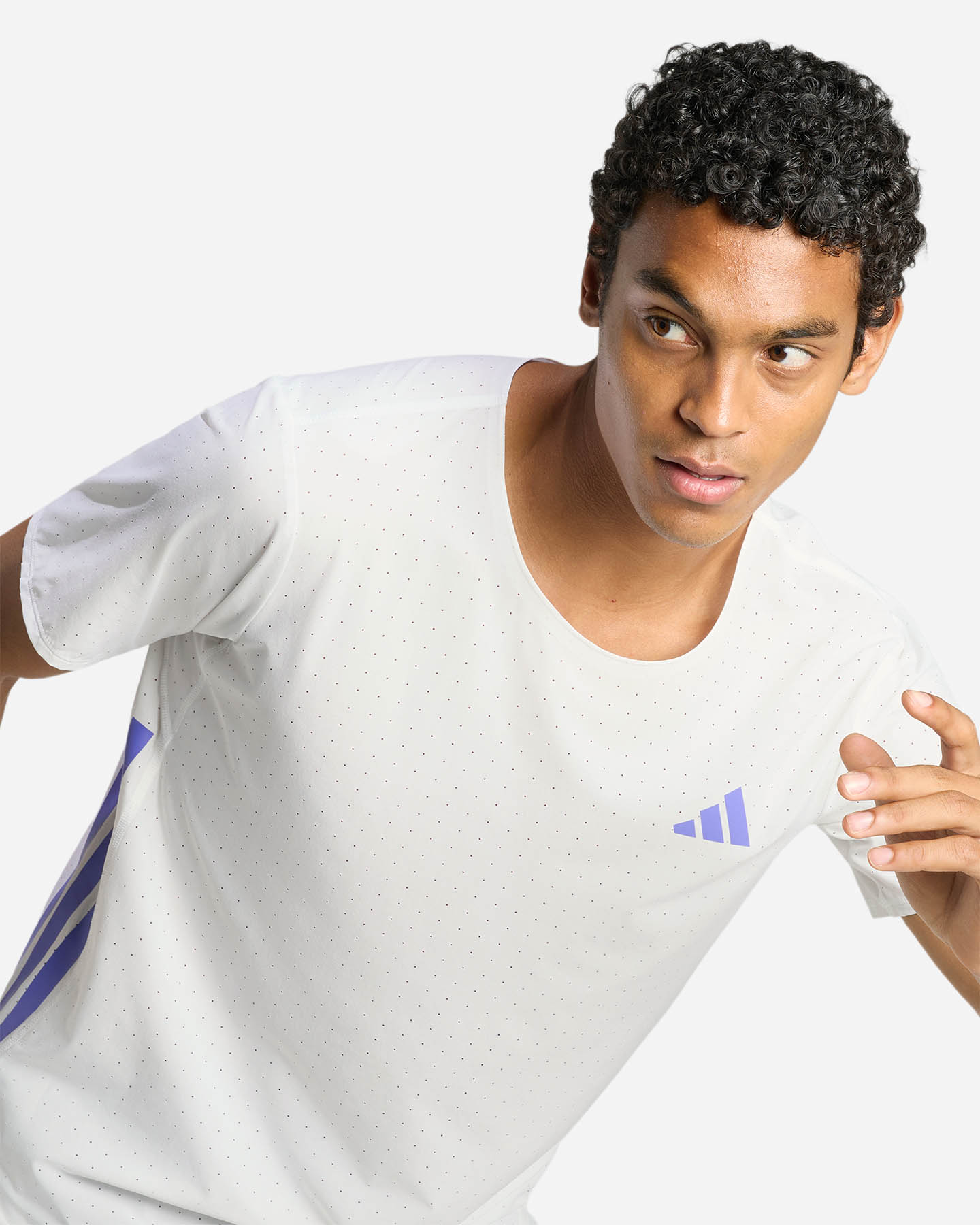 T-shirt running ADIDAS ADIZERO M - Bianco - 4 | Cisalfa Sport