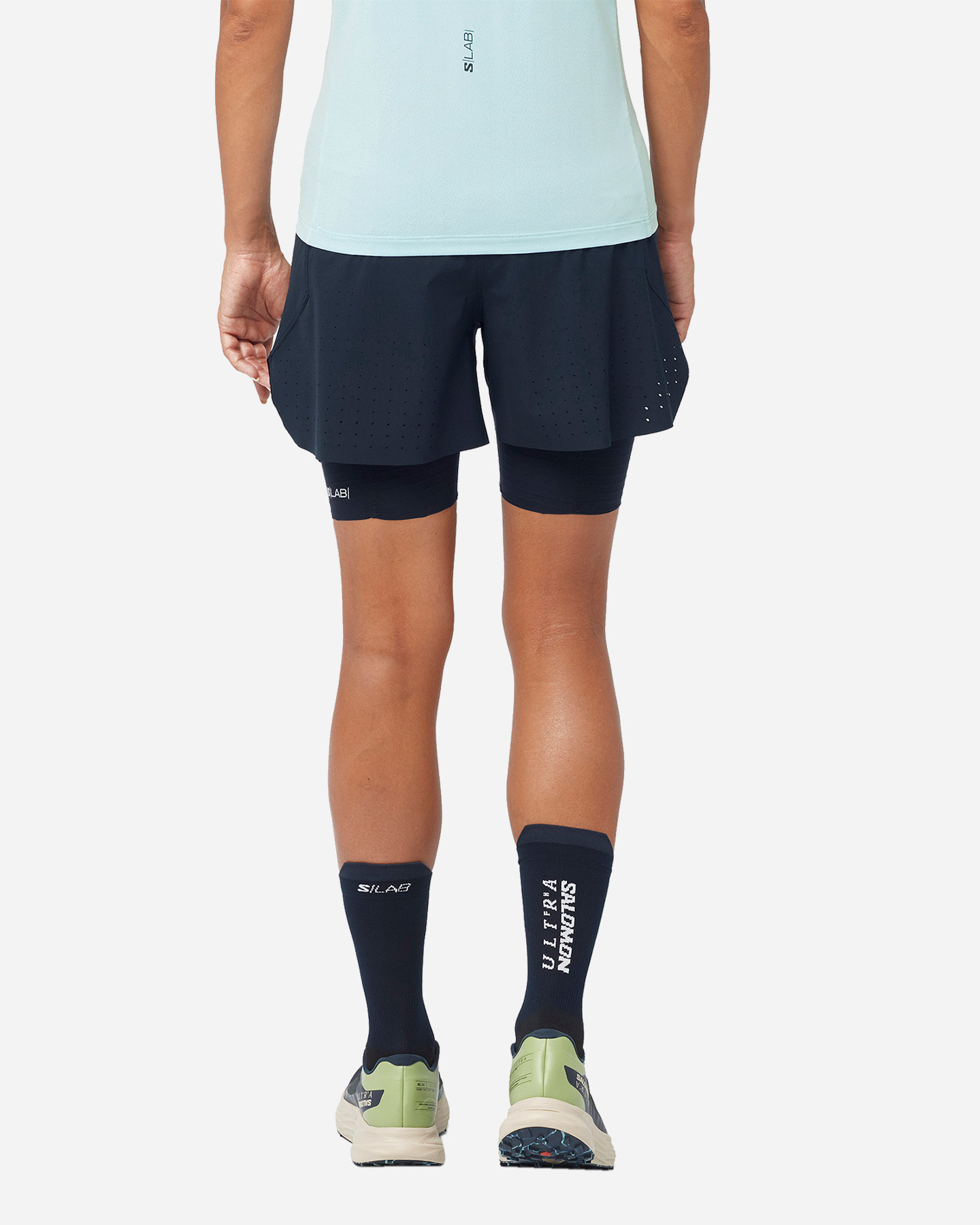 Short running SALOMON S-LAB ULTRA 2IN1 W - Blu - 1 | Cisalfa Sport