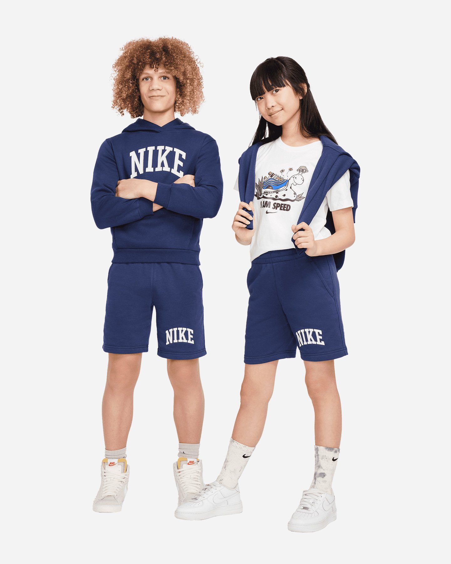 Pantaloncini NIKE VARSITY LOGO JR - Blu Navy - 2 | Cisalfa Sport