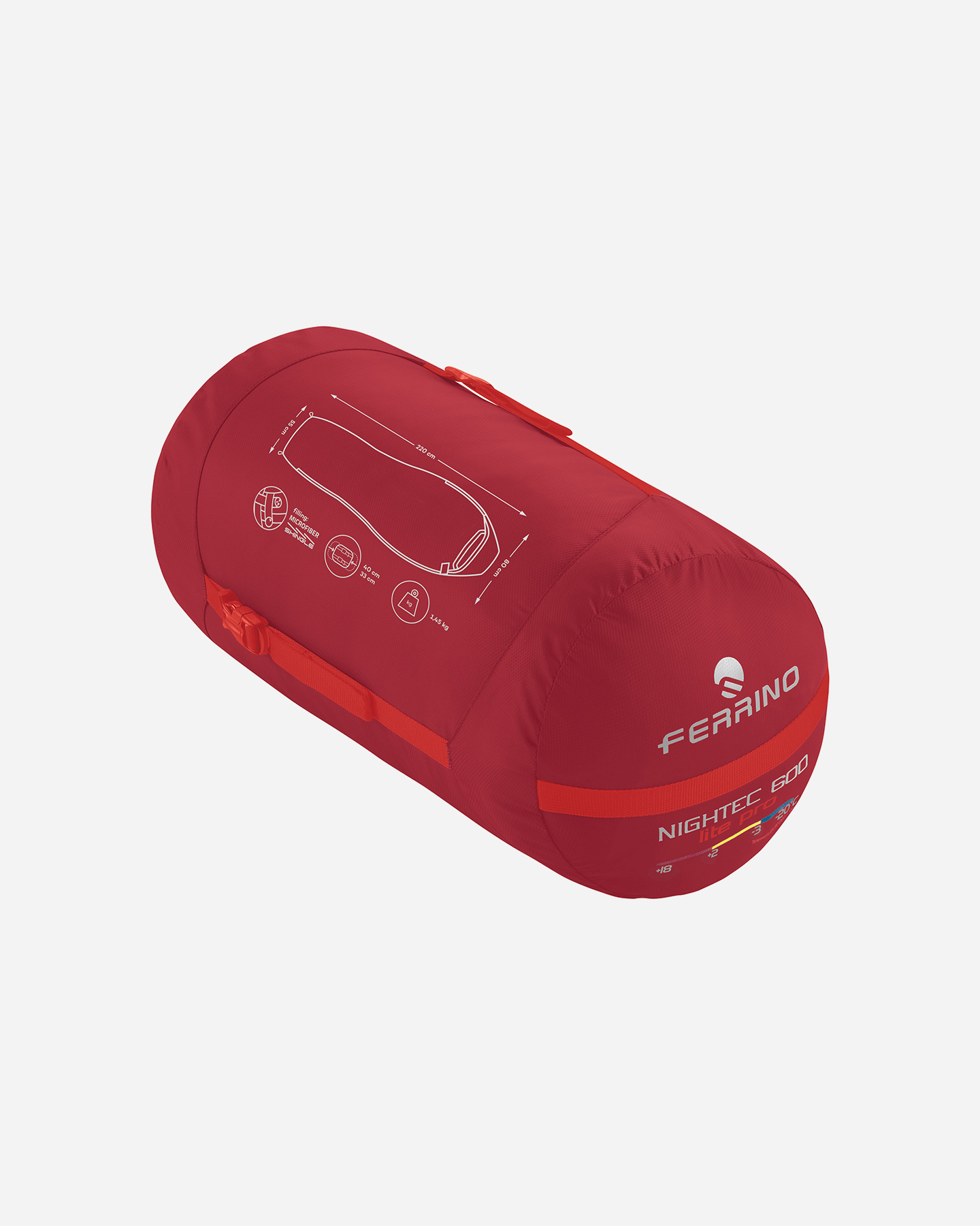 Sacco a pelo sintetico FERRINO NIGHTEC LITE PRO 600 L  - Rosso - 1 | Cisalfa Sport