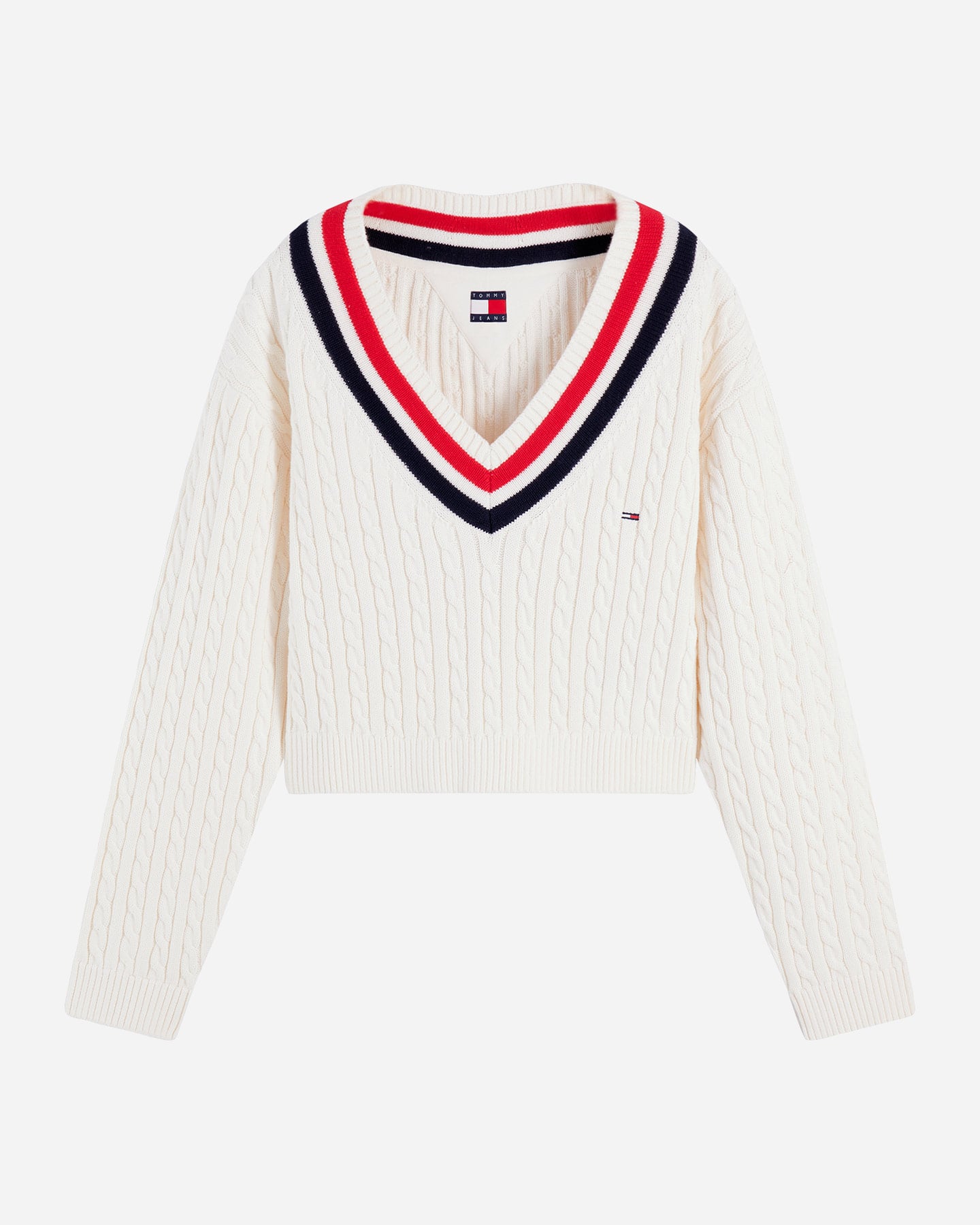 Tommy Hilfiger Cable W - Maglione - Donna - Bianco