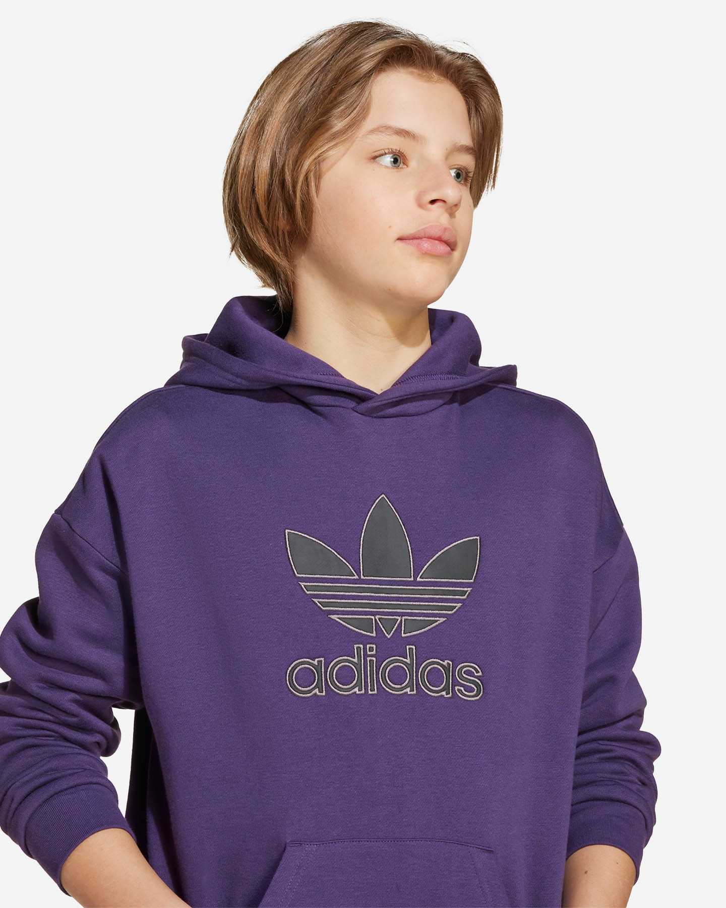 Felpa ADIDAS BIG LOGO JR - Viola - 5 | Cisalfa Sport