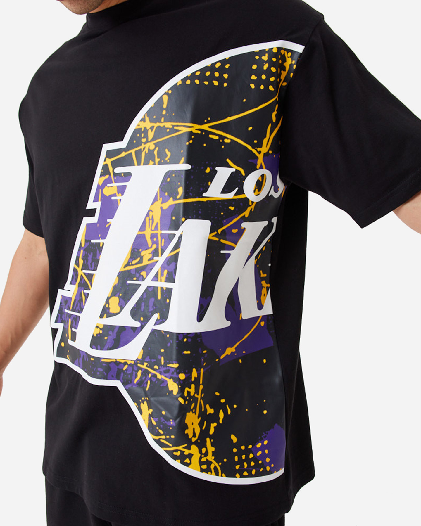 T-shirt NEW ERA LARGE LOGO LA LAKERS  - Nero - 2 | Cisalfa Sport