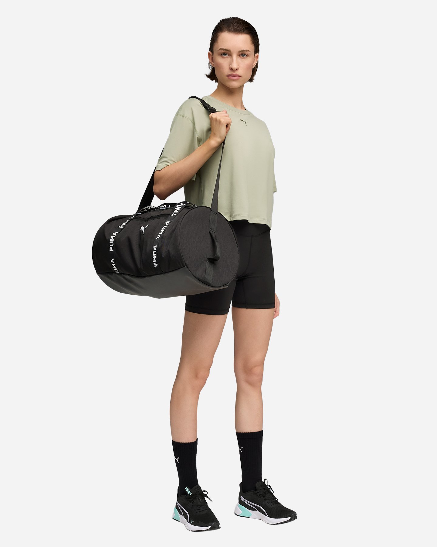 T-shirt training PUMA SMALL LOGO W - Verde - 4 | Cisalfa Sport