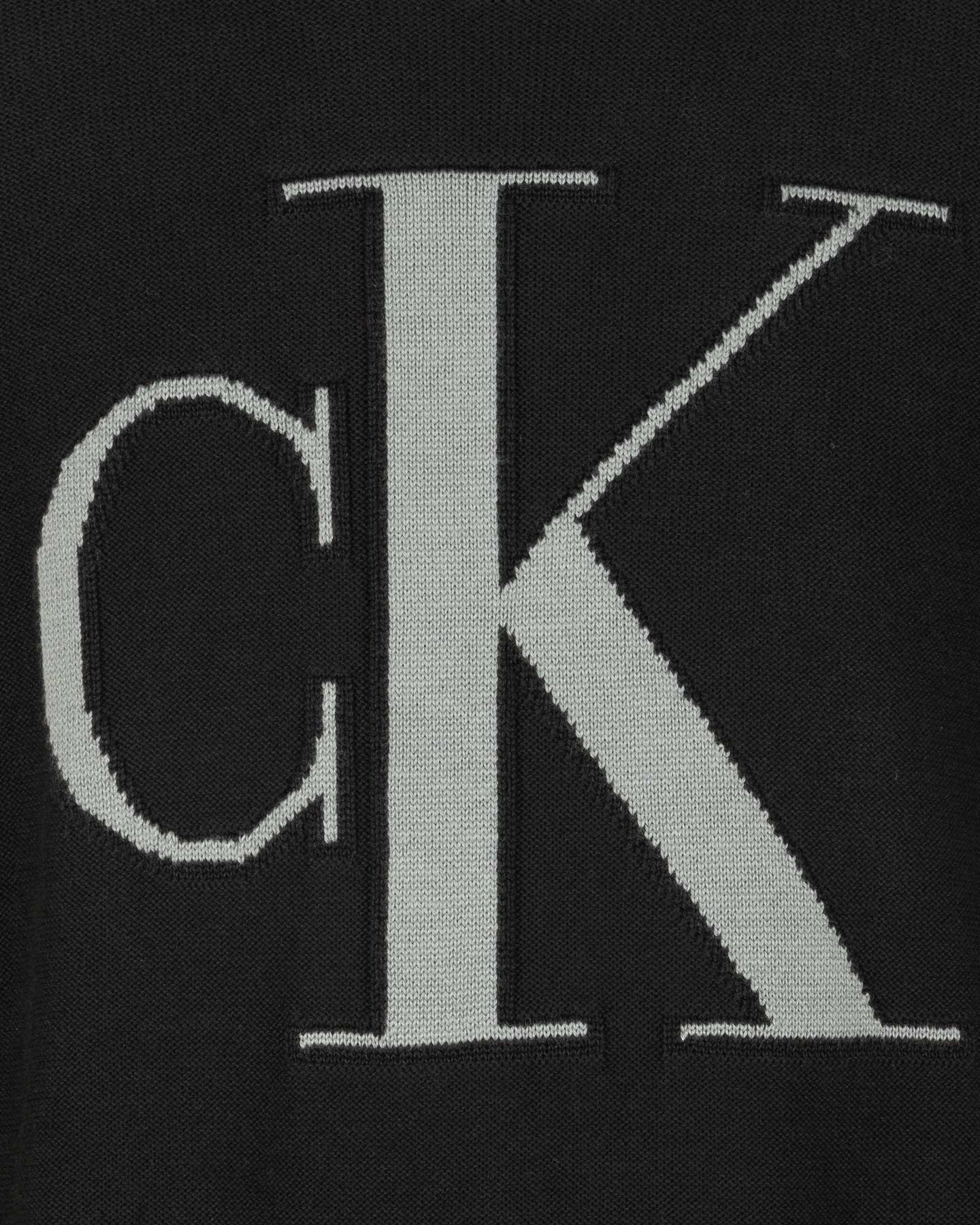 Maglione CALVIN KLEIN JEANS MONOGRAM JR - Nero - 2 | Cisalfa Sport