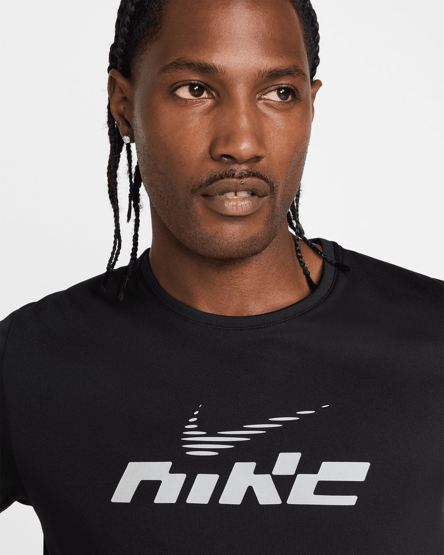 T-shirt running NIKE DRI FIT UV MILER M - Nero - 3 | Cisalfa Sport