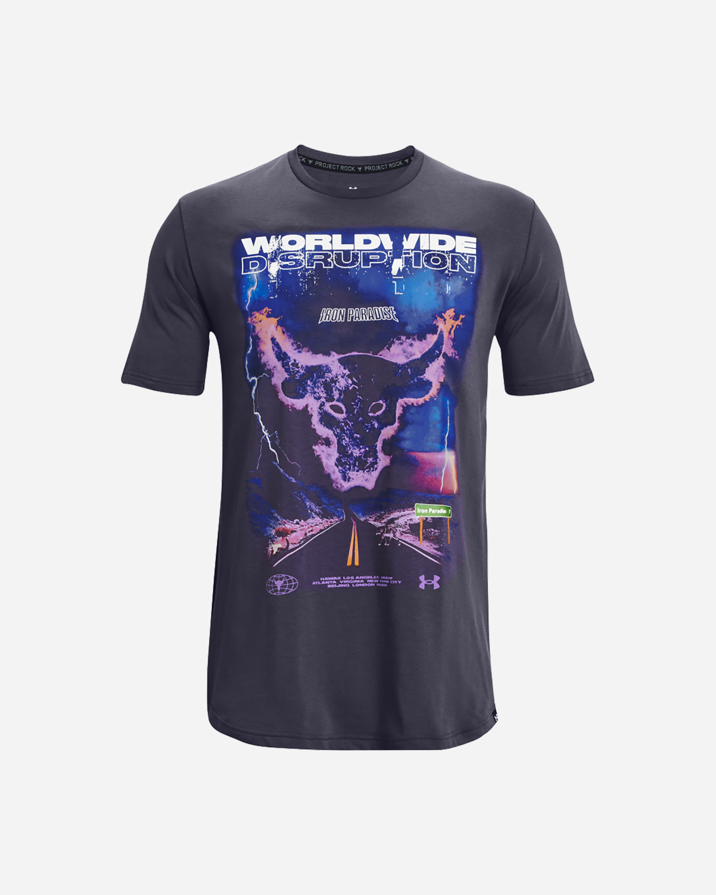 T-shirt UNDER ARMOUR PROJECT ROCK M - Blu - 0 | Cisalfa Sport