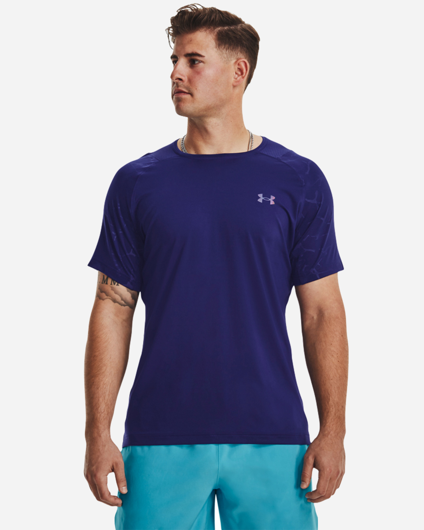 T-shirt training UNDER ARMOUR EMBOSS M - Blu - 0 | Cisalfa Sport