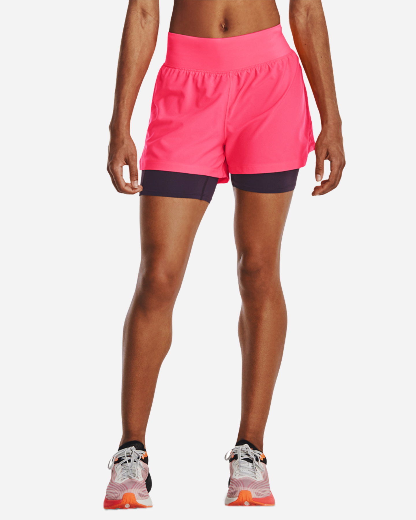 Short running UNDER ARMOUR RUN ELITE 2IN SPEEDPOCKET W - Rosa - 2 | Cisalfa Sport