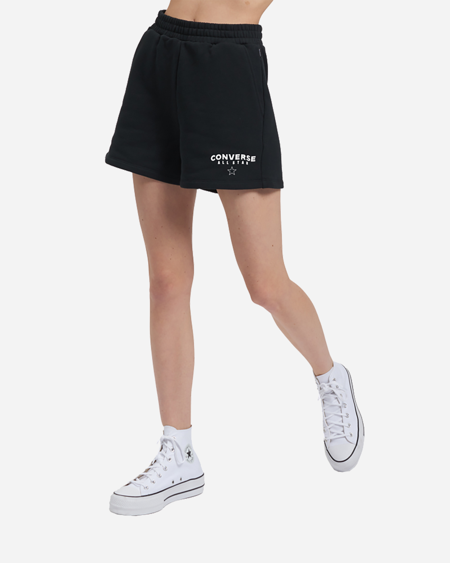 Bermuda CONVERSE LOGO ALL STAR LATERAL W - Nero - 0 | Cisalfa Sport