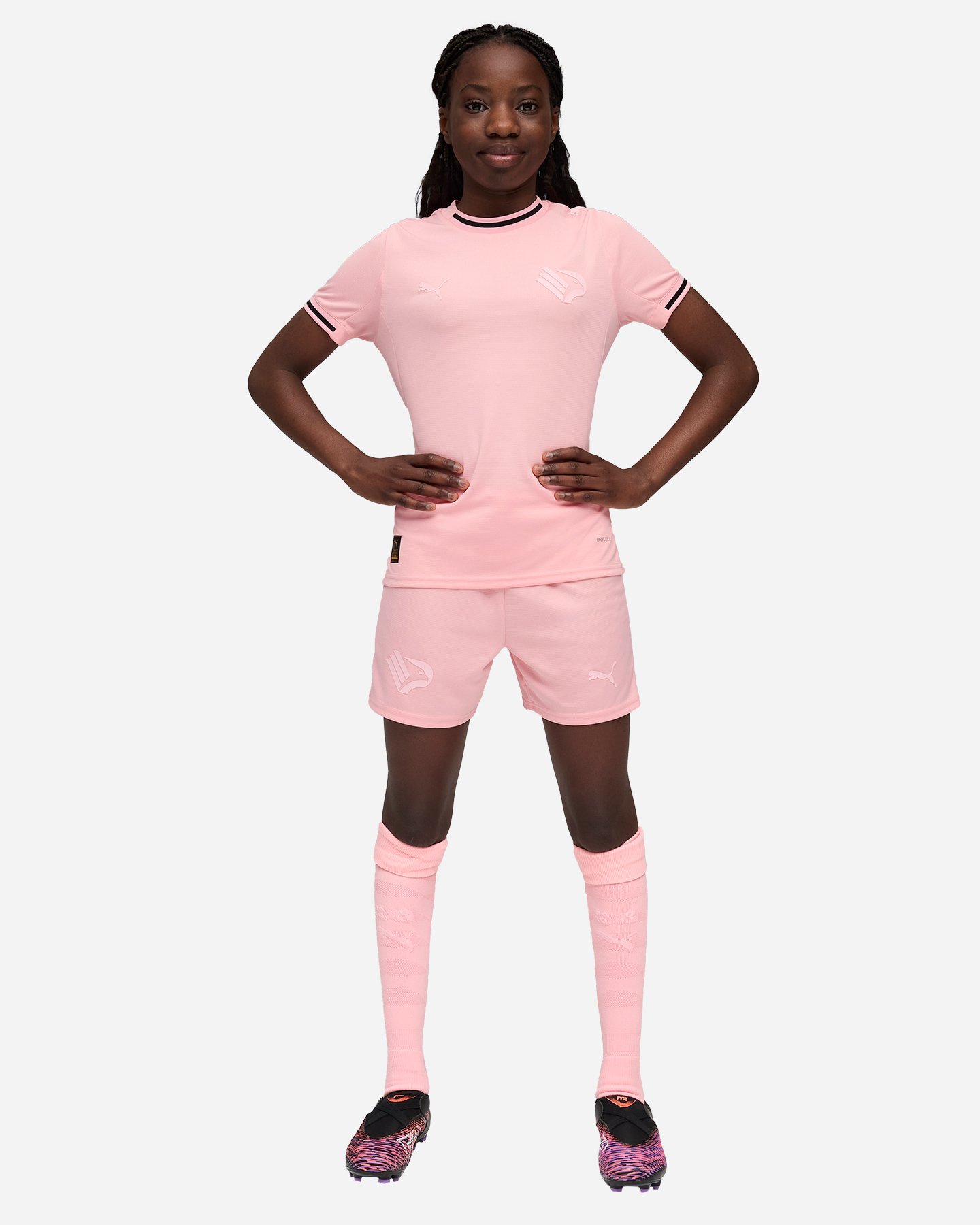 Pantaloncini calcio ufficiali PUMA PALERMO HOME 25-26 JR - Rosa - 4 | Cisalfa Sport