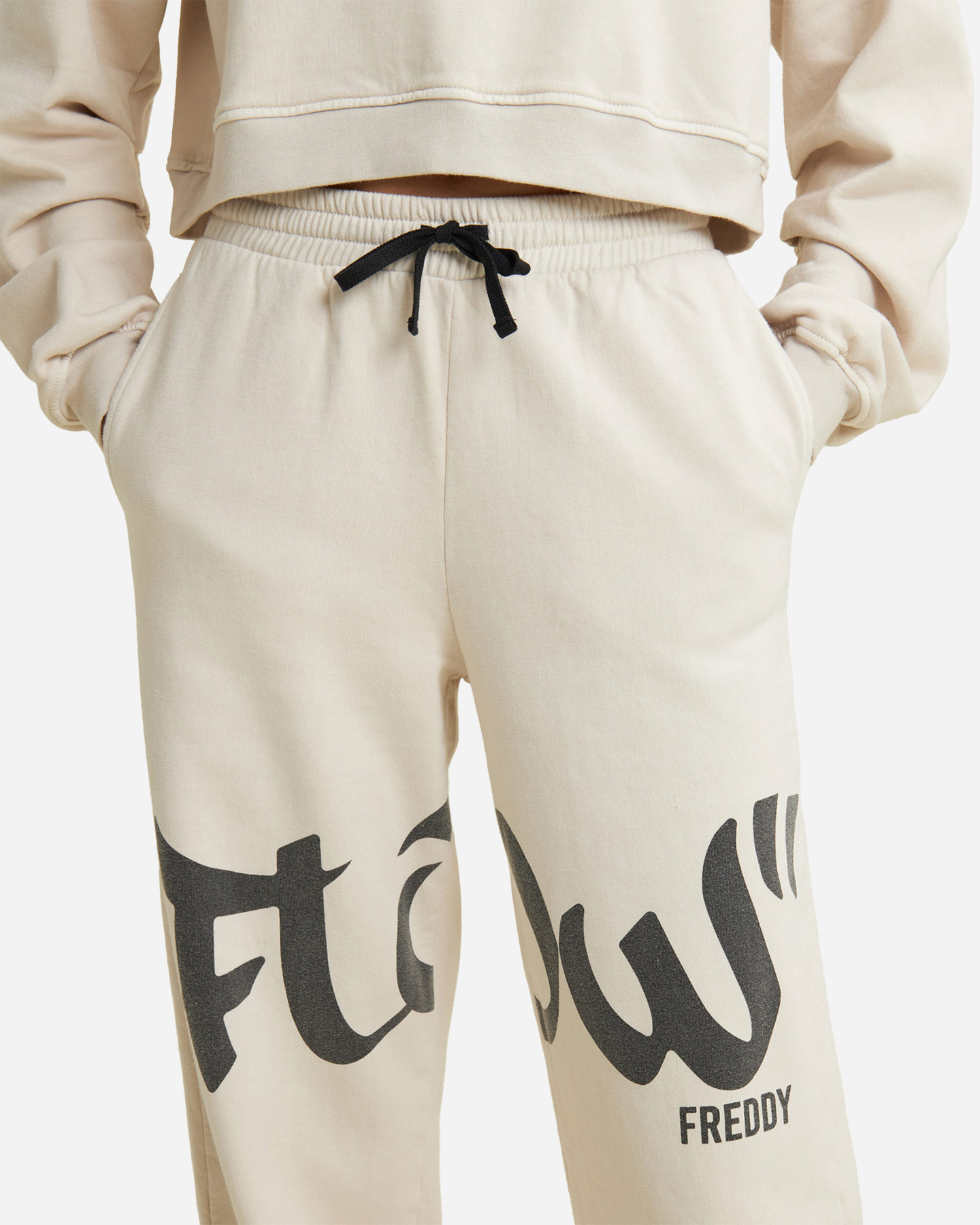 Felpa FREDDY CROP SMALL LOGO W - Bianco - 3 | Cisalfa Sport