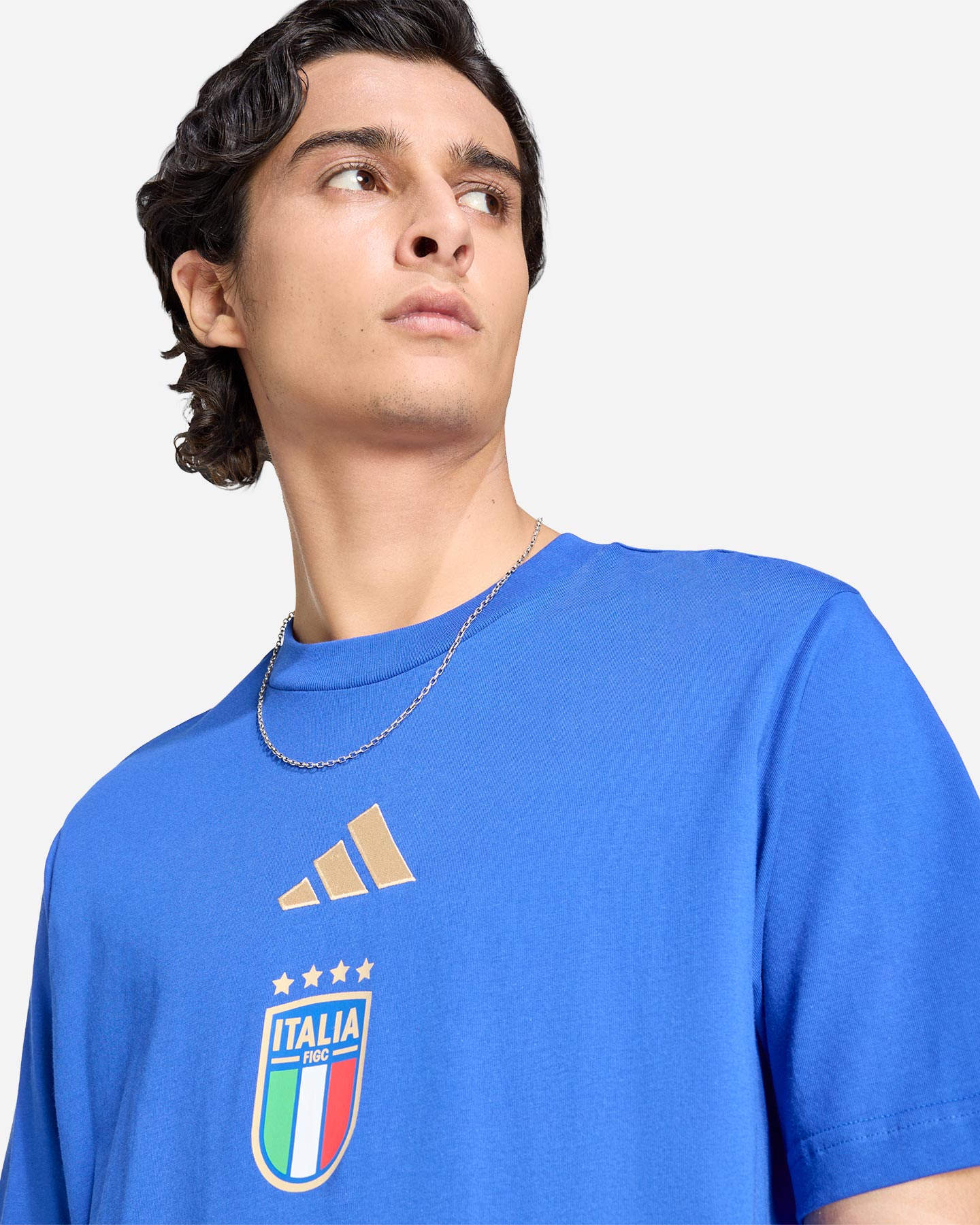 Abbigliamento calcio ufficiale ADIDAS ITALIA FIGC DNA M - Blu - 5 | Cisalfa Sport