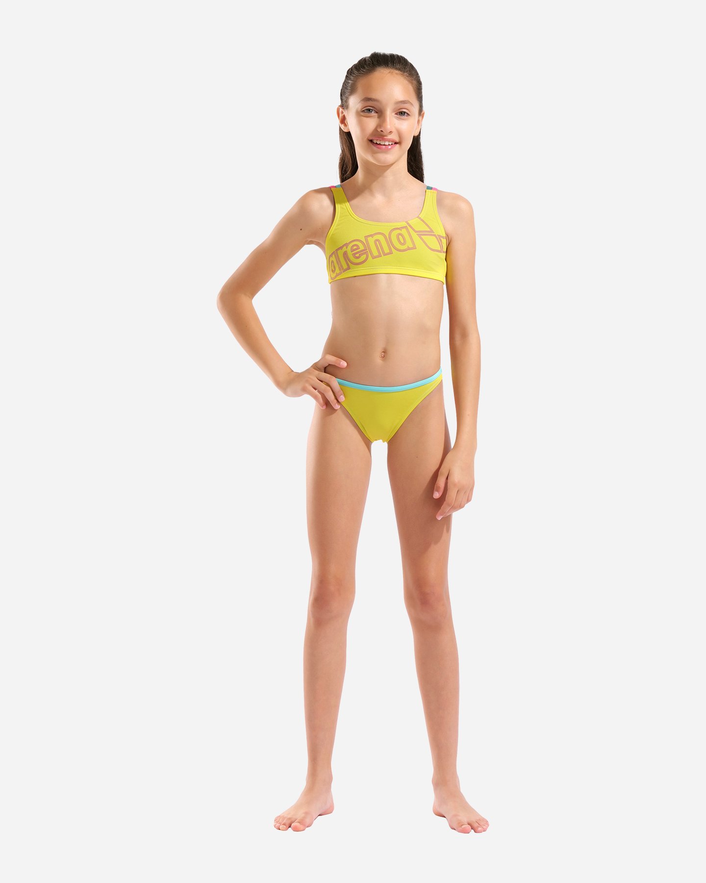 Costume piscina ARENA LOGO JR - Giallo - 4 | Cisalfa Sport