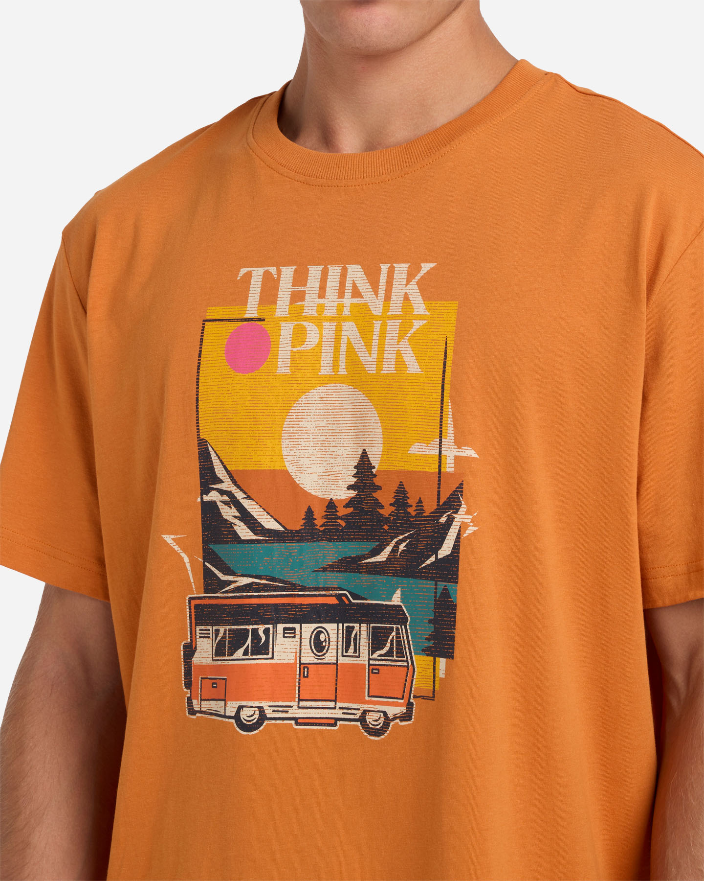 T-shirt THINK PINK GRAPHIC M - Arancione - 4 | Cisalfa Sport