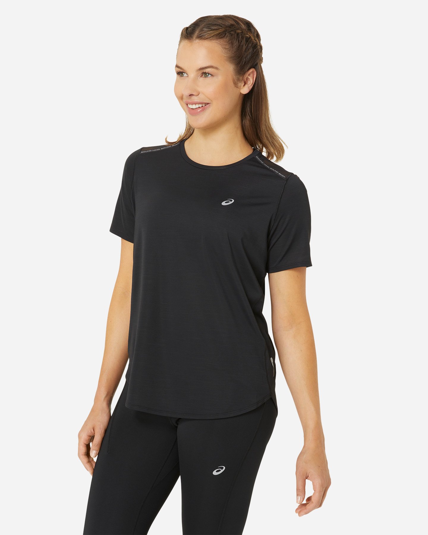 T-shirt running ASICS ROAD W - Nero - 2 | Cisalfa Sport