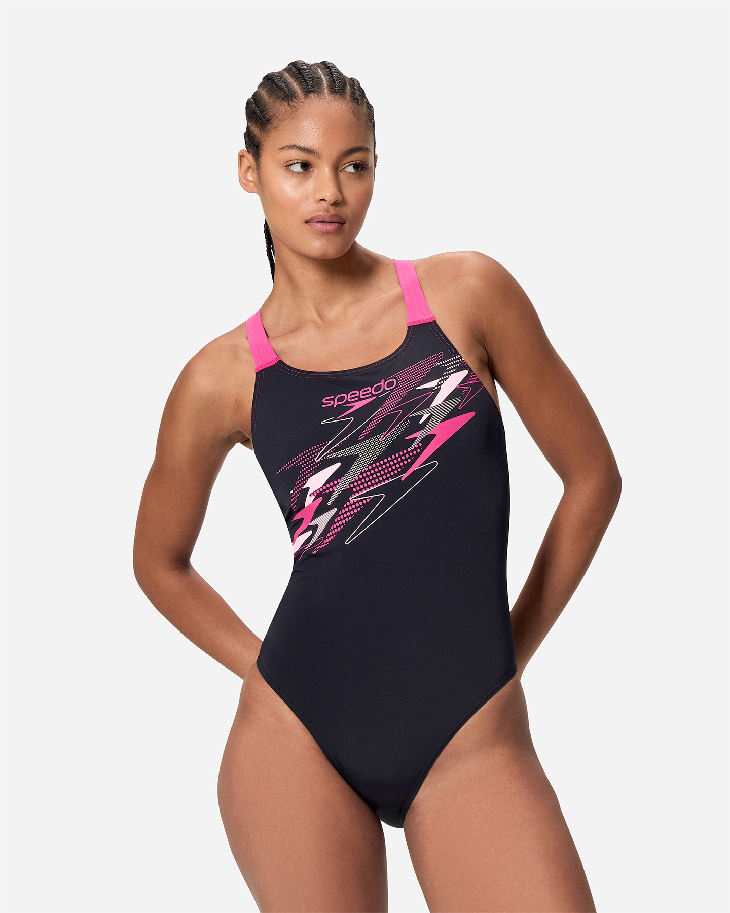 Costume piscina SPEEDO MEDLEY LOGO MEDALIST W - Grigio - 2 | Cisalfa Sport