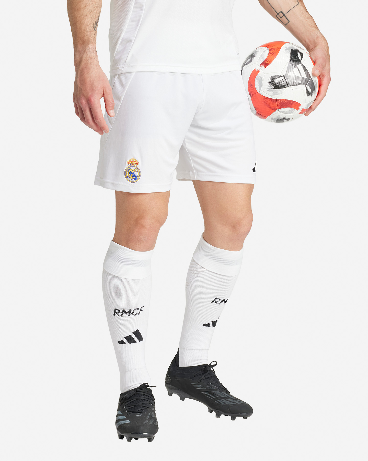 Pantaloncini calcio ufficiali ADIDAS REAL MADRID HOME 24-25 M - Bianco - 3 | Cisalfa Sport