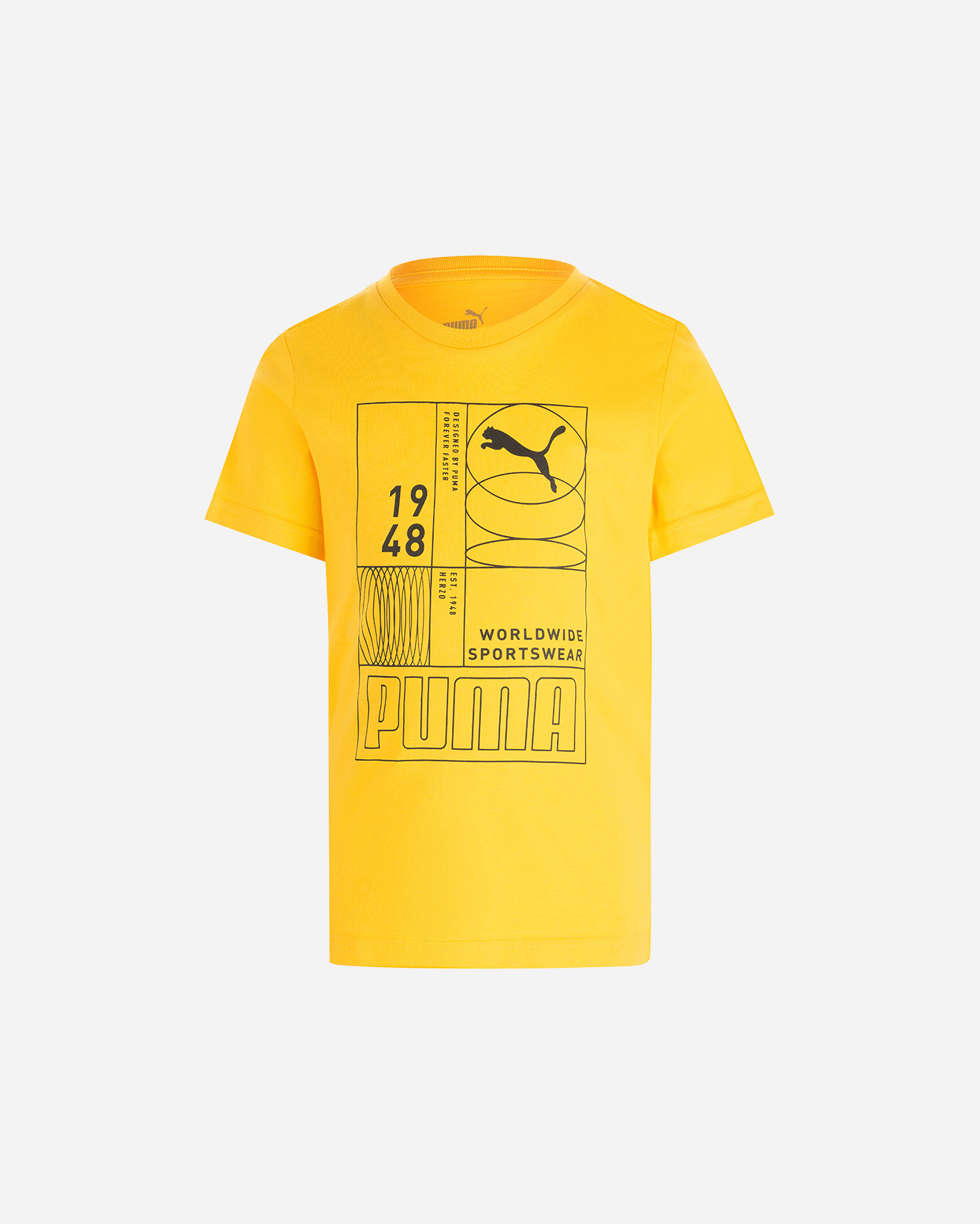 T-shirt PUMA ORTOGONAL JR - Giallo - 0 | Cisalfa Sport