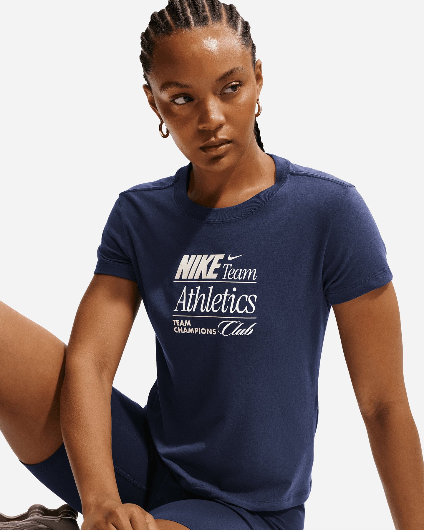 T-shirt NIKE CHILL CROP PRINTED W - Blu - 4 | Cisalfa Sport