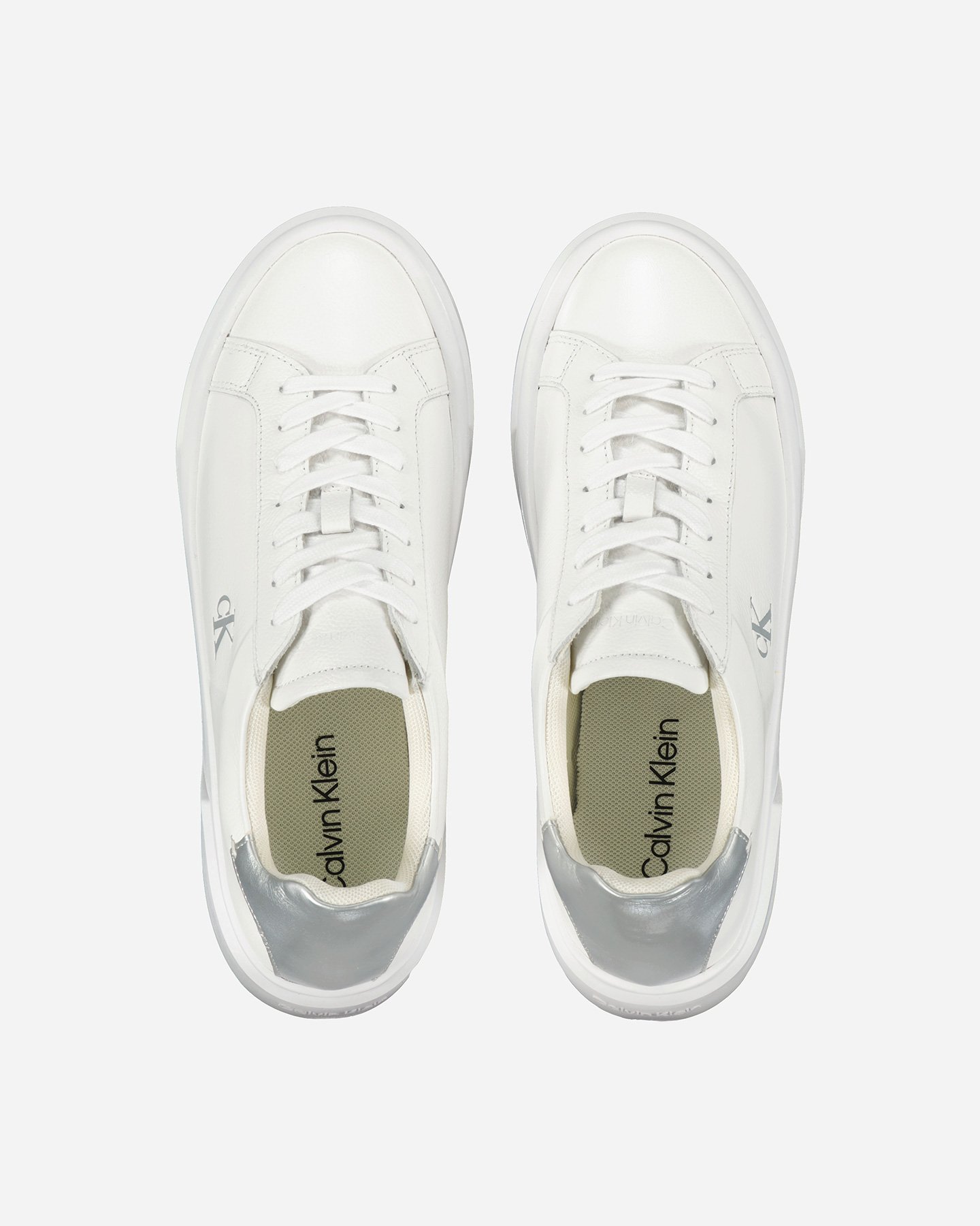 Scarpe sneakers CALVIN KLEIN JEANS FLATFORM LACE UP LTH W - Bianco - 4 | Cisalfa Sport