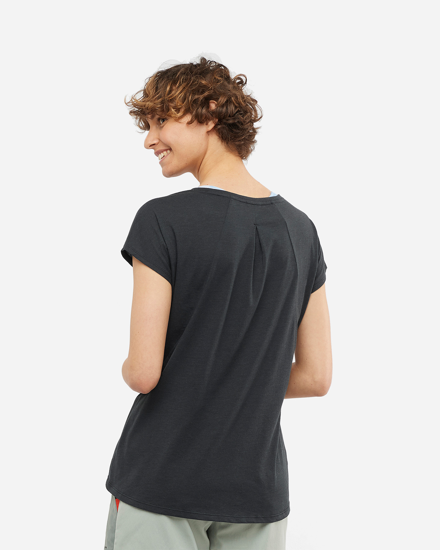 T-shirt SALOMON ESSENTIAL SHAPED W - Grigio - 3 | Cisalfa Sport