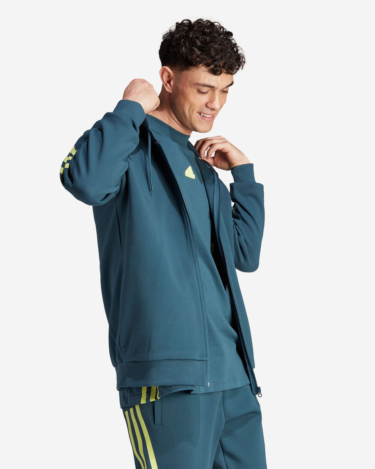 Felpa ADIDAS 3 STRIPES M - Verde - 3 | Cisalfa Sport